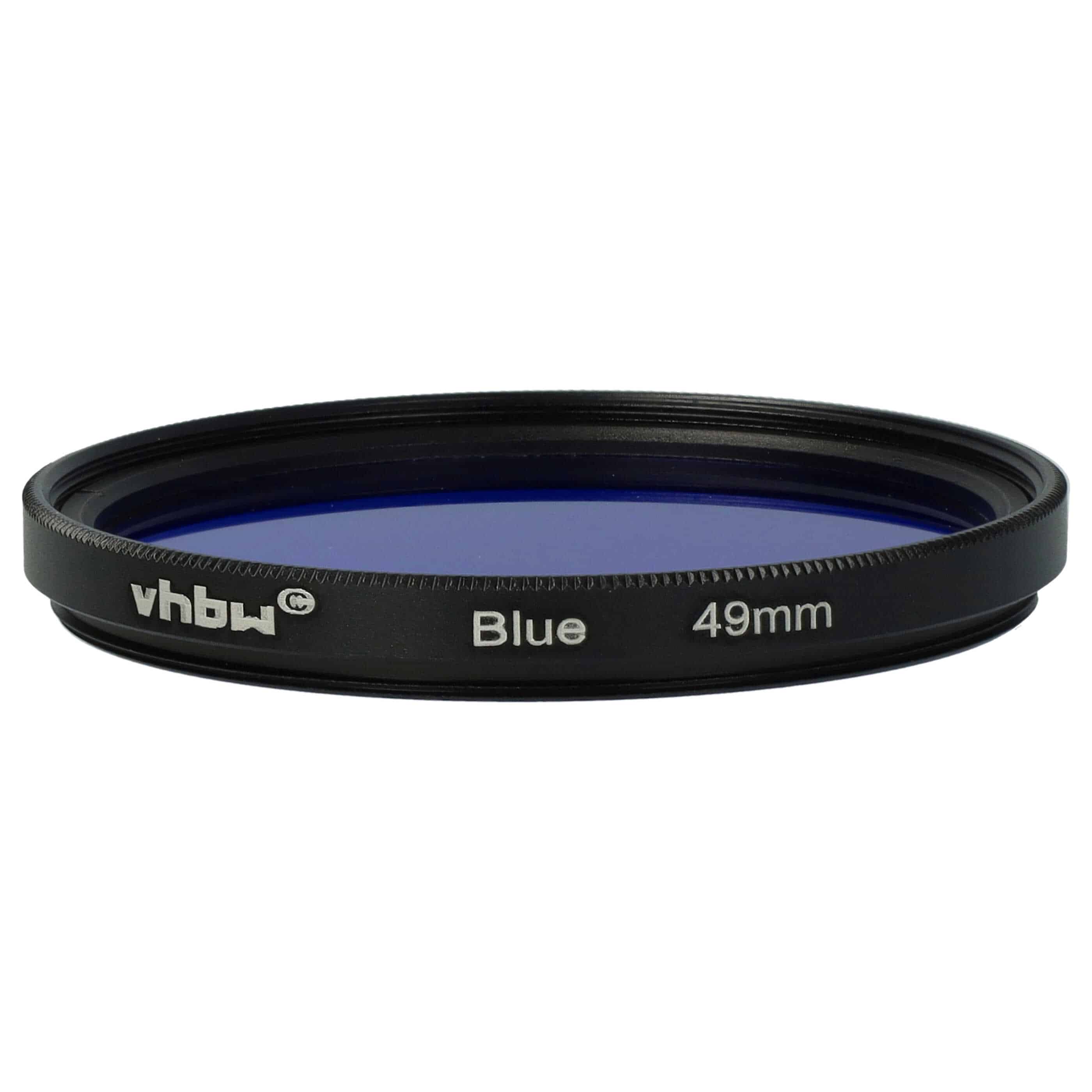 Filtro colorato per obiettivi fotocamera con filettatura da 49 mm - filtro blu