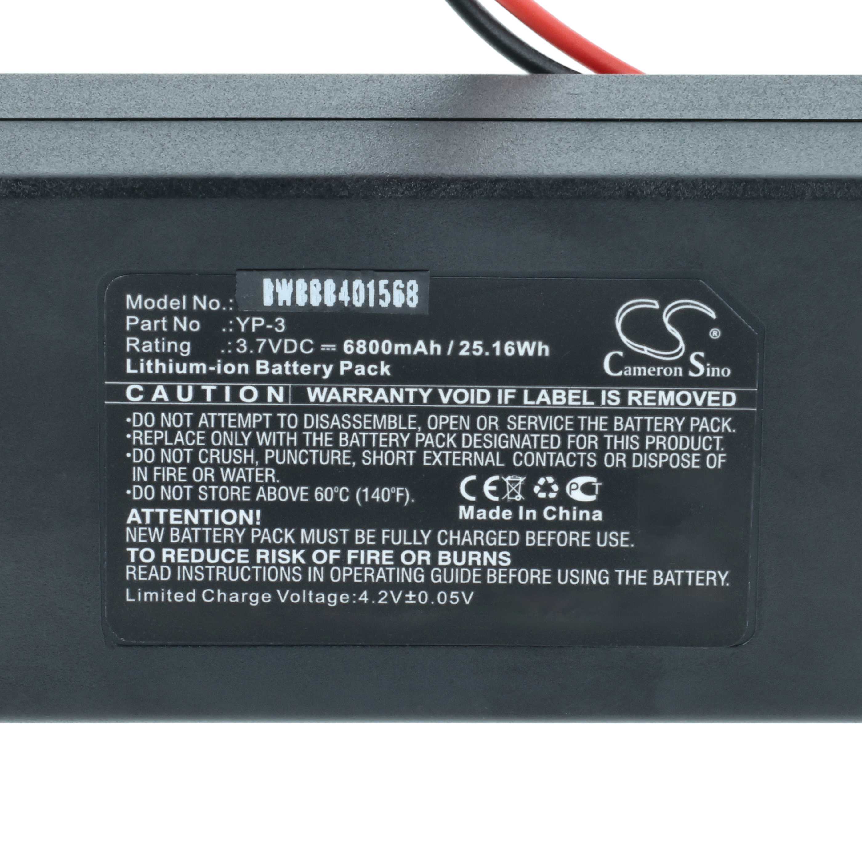 Batterie (2 pcs.) remplace Yuneec YP-3 modèle radio-télécommandé - 6800mAh 3,7V Li-ion