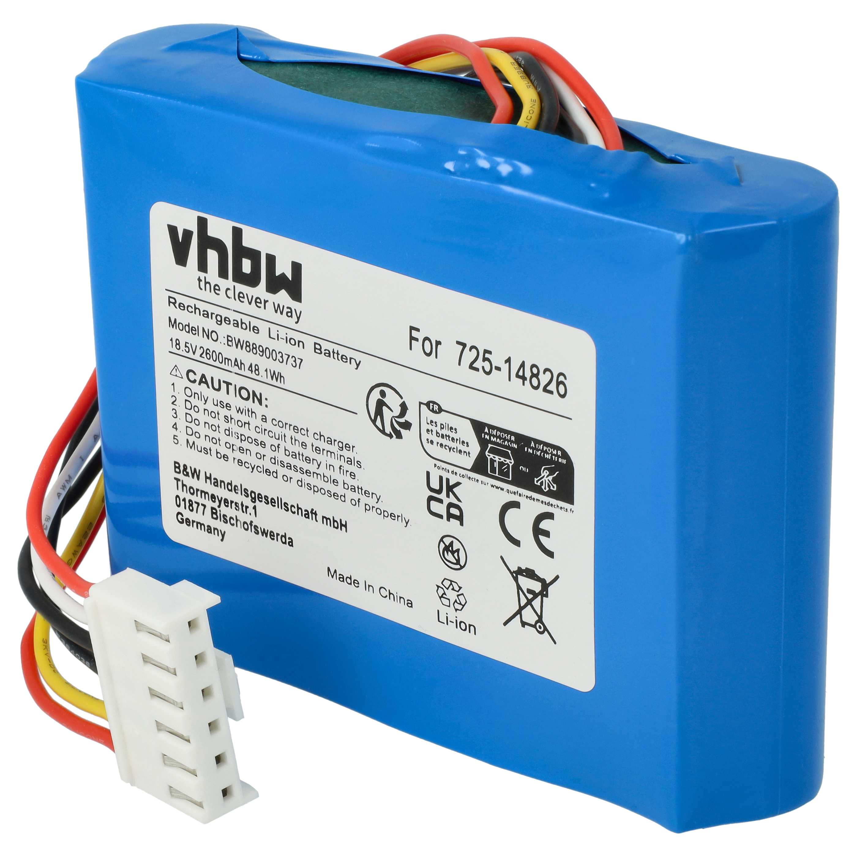 Akku 18,5V als Ersatz für Cub Cadet 725-14826, 725-14827, 725-18426, 753-11203, 753-11204 - 2600mAh Li-Ion