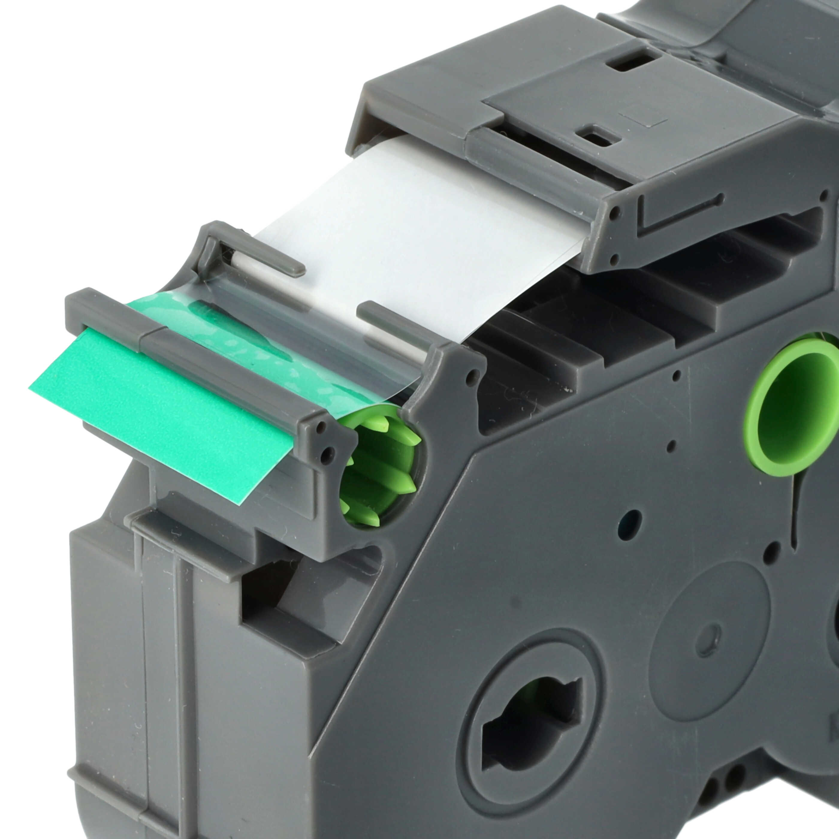 Label Tape replaces Brother TZE-755, TZ-755 - 24 mm White to Green