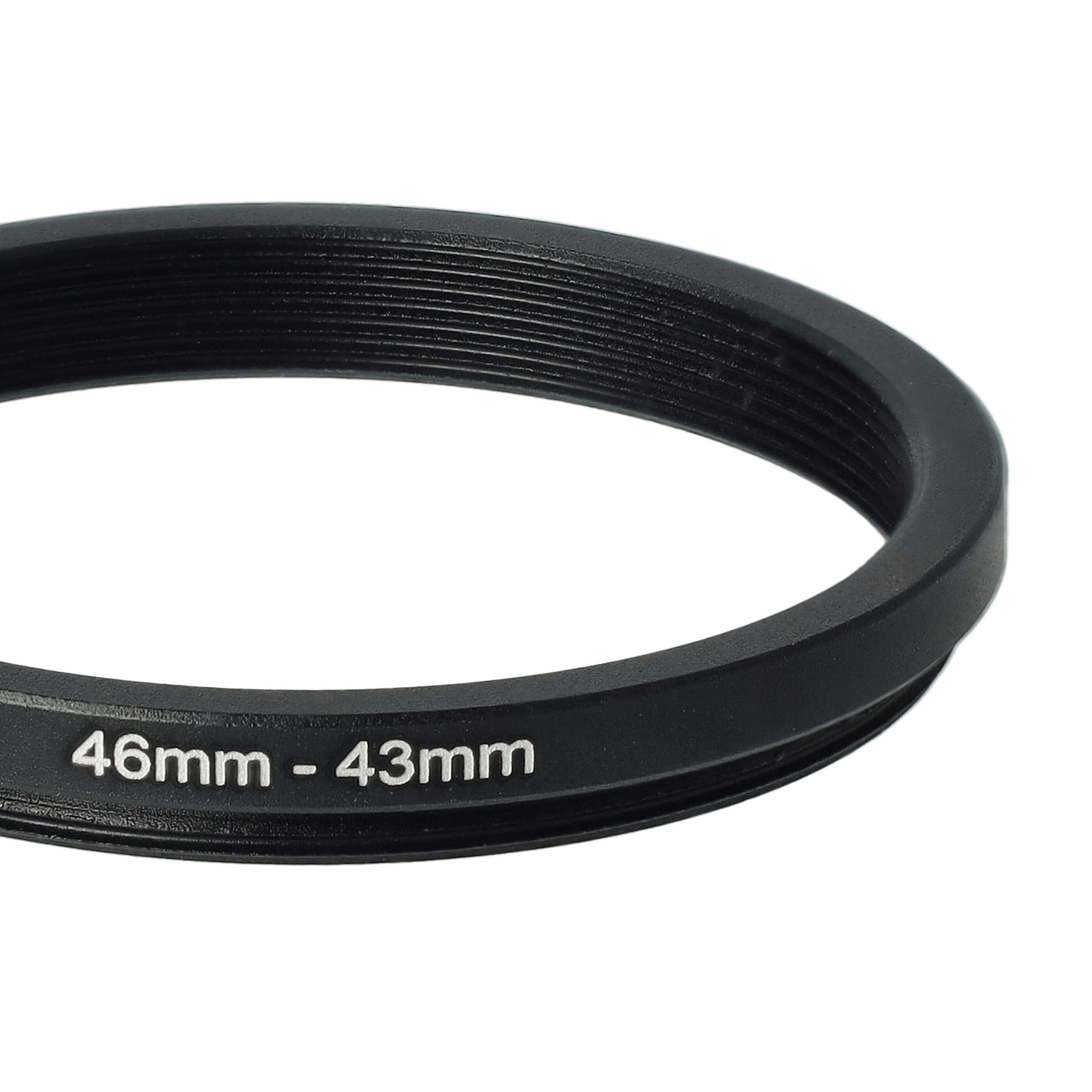 Step-Down Ring Adapter from 46 mm to 43 mm for various Camera Lenses
