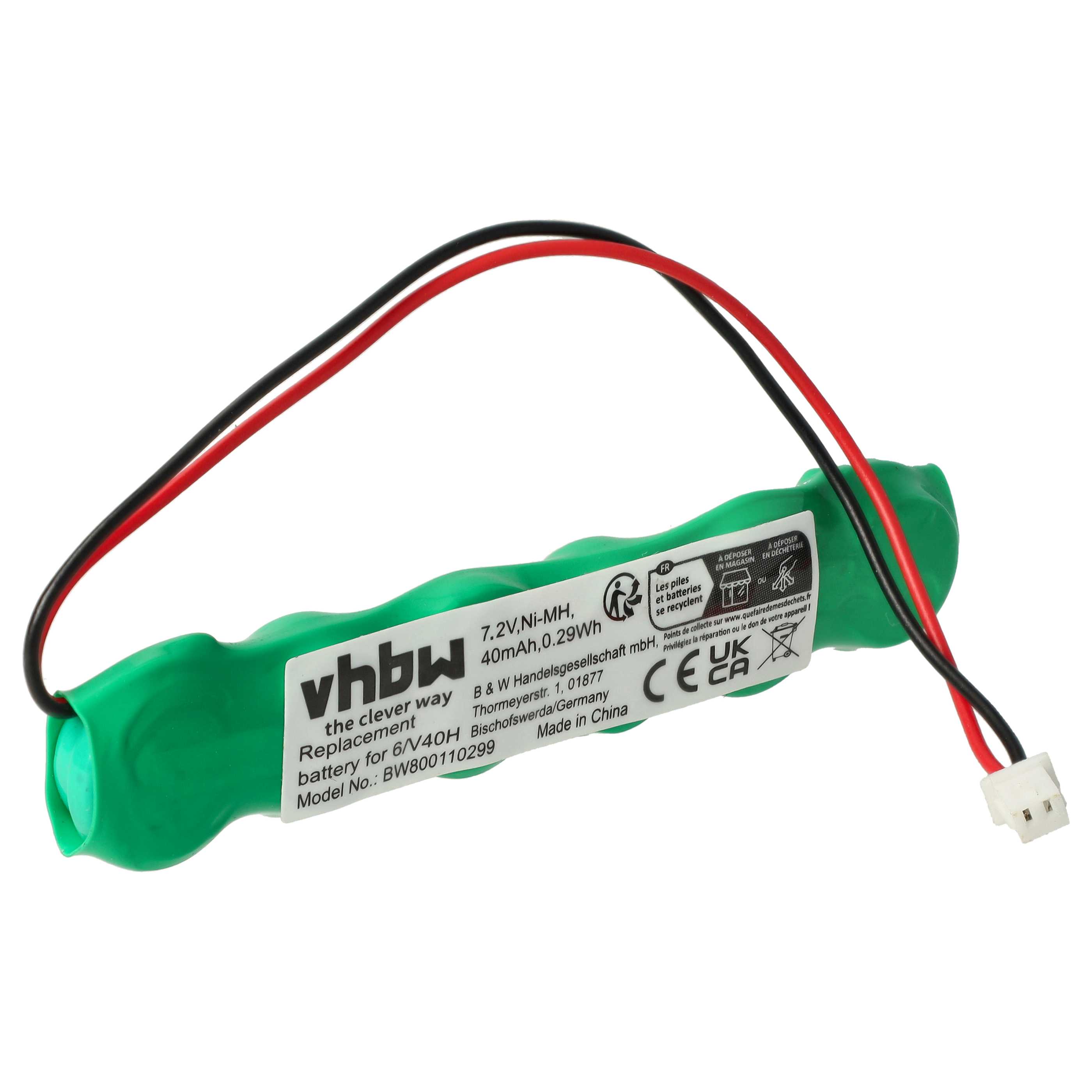 Computer BIOS Battery Replacement for 313-016, 60906, 6/V40H - 40 mAh 7.2 V NiMH