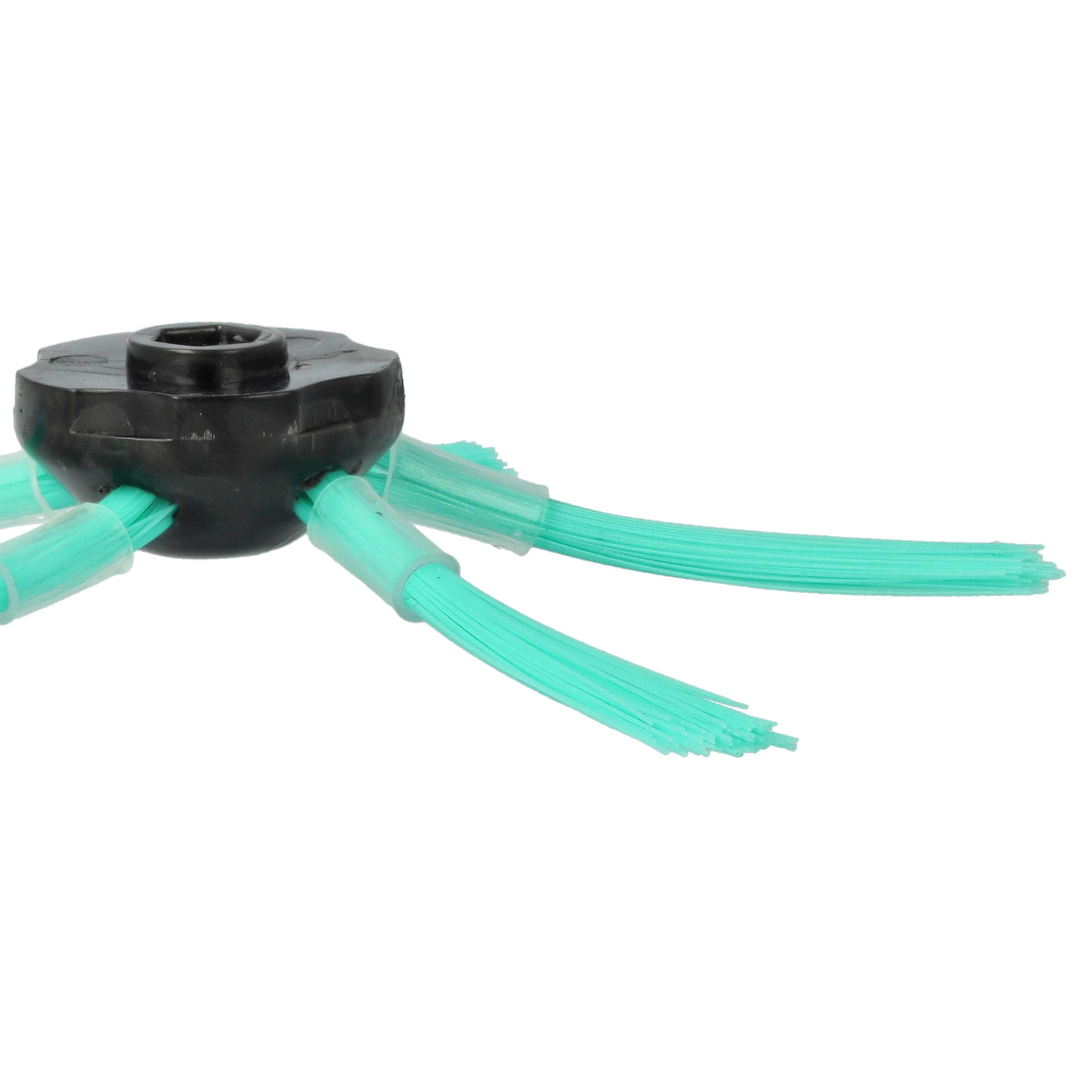 4x Side Brush suitable for Vorwerk Kobold VR-300, VR300, VR-7, VR7 Robot Vacuum Cleaner - 5-armed, black, gree