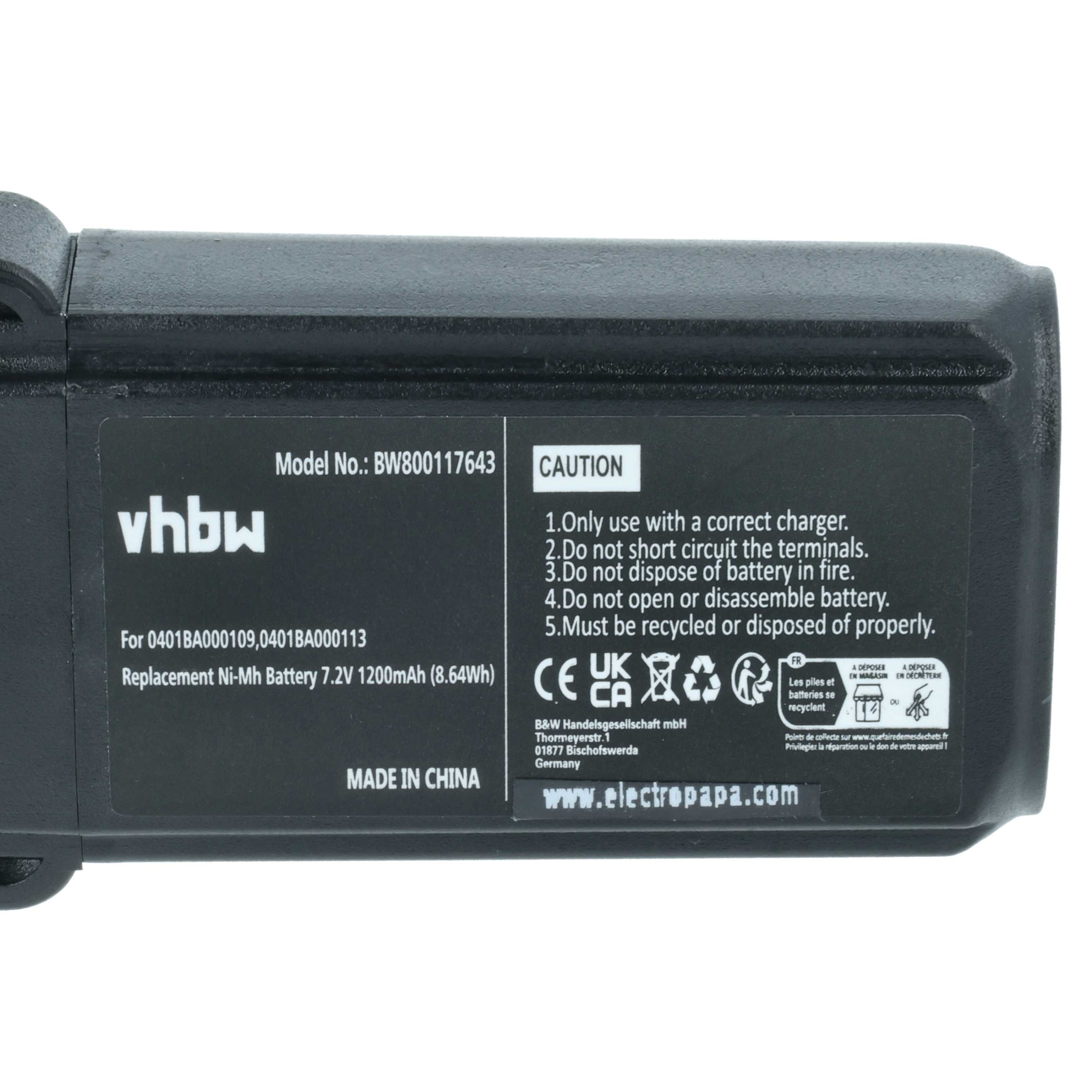 Batteria per telecomando remote controller sostituisce Elca 04.142, 0401BA000109 - 1200mAh 7,2V NiMH