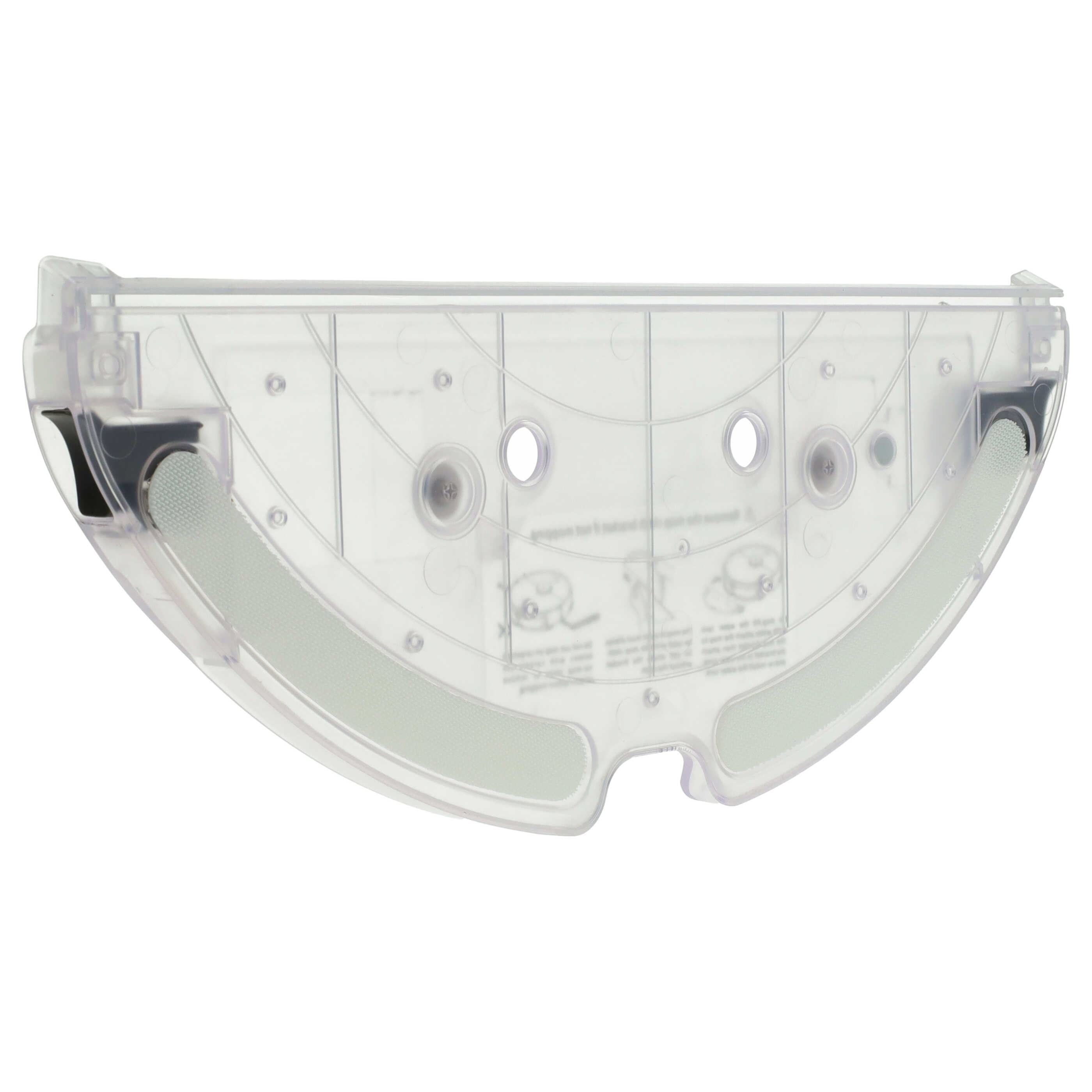 Mop Plate suitable for Roborock S5 Max Robot Vacuum Cleaner - ABS Plastic, transparent / black