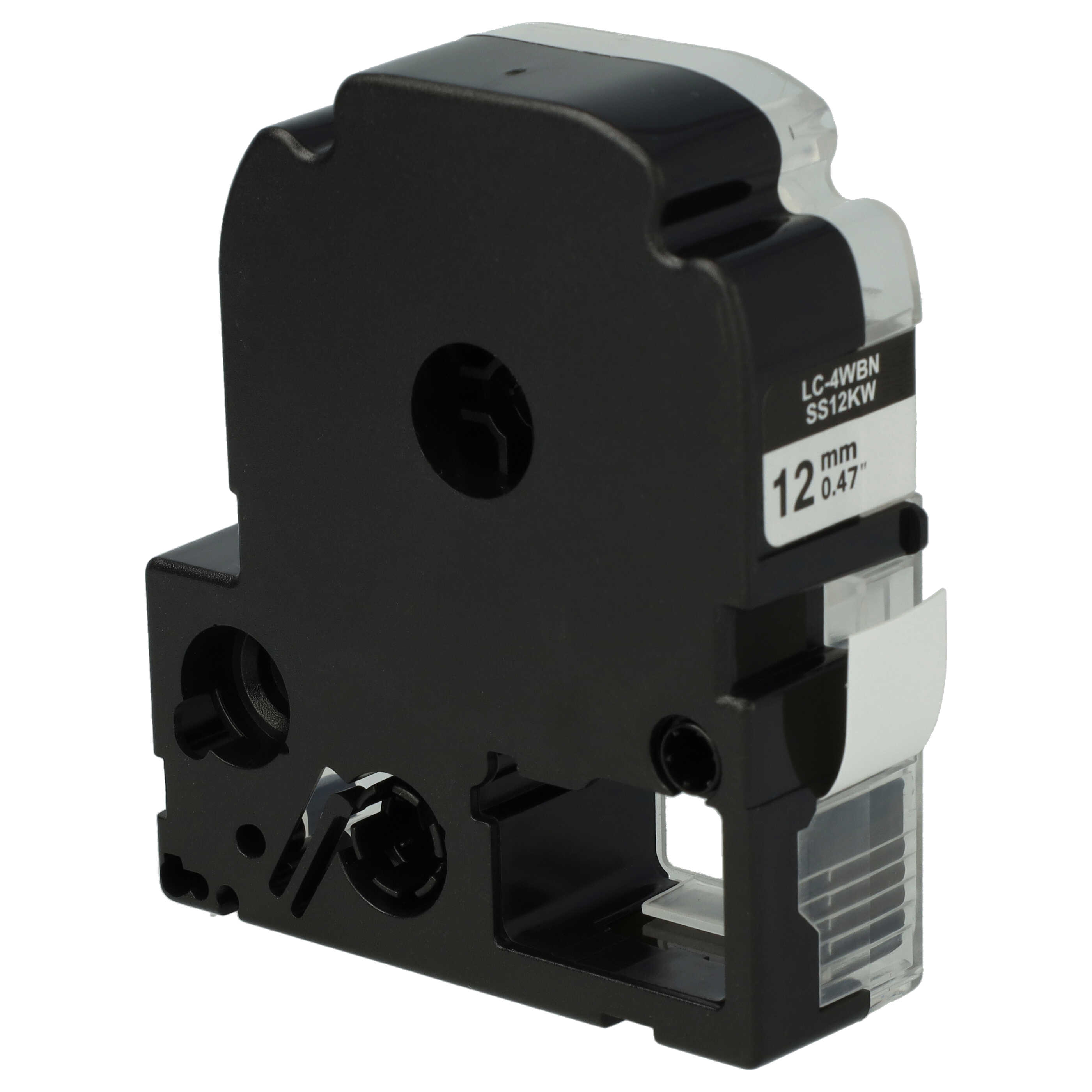 50x Label Tape replaces Epson LC-4WBN - 12 mm Black to White