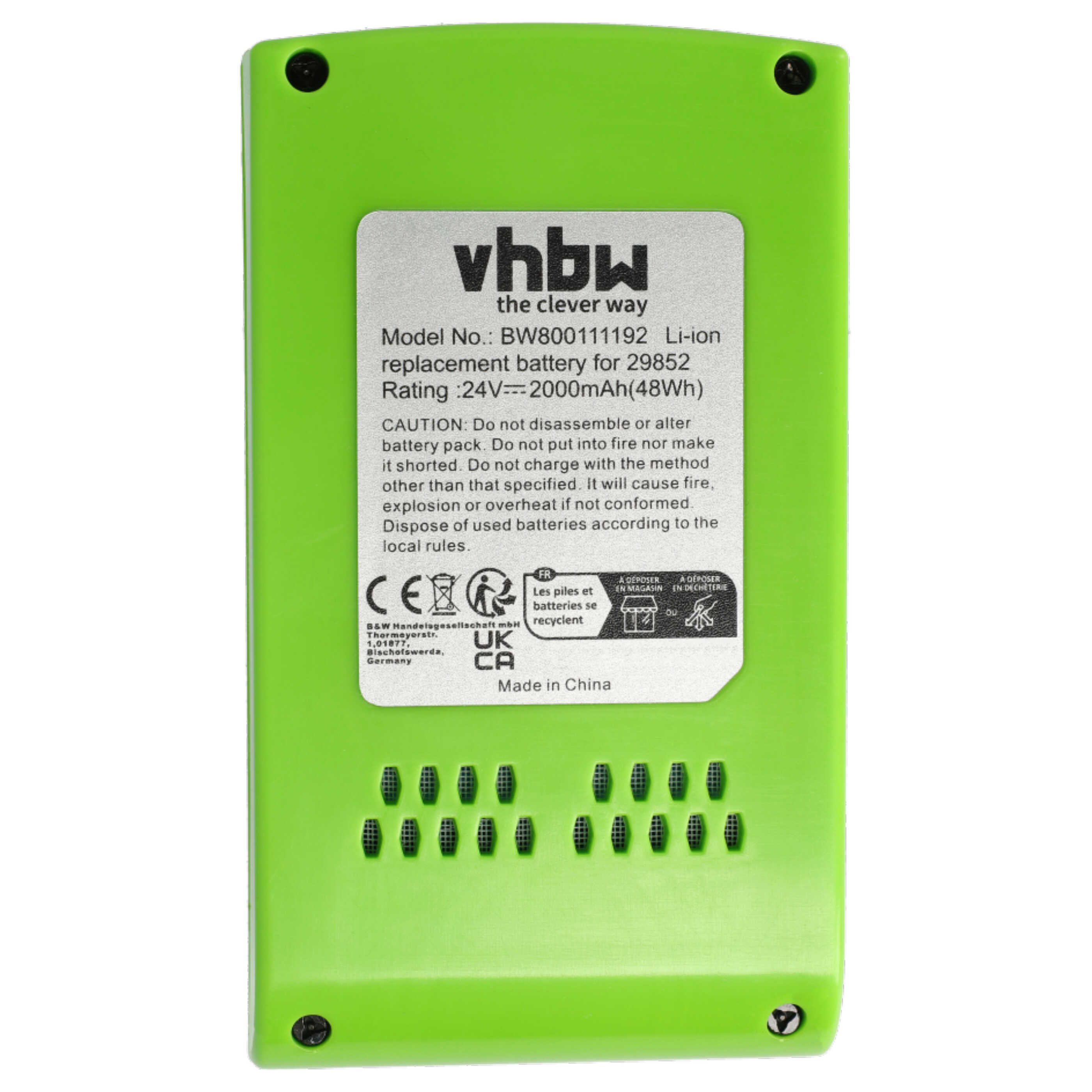 2x Battery replaces Alpina 270401020, BT 4024 Electric Power Tool - 2000 mAh, 24 V, Li-Ion