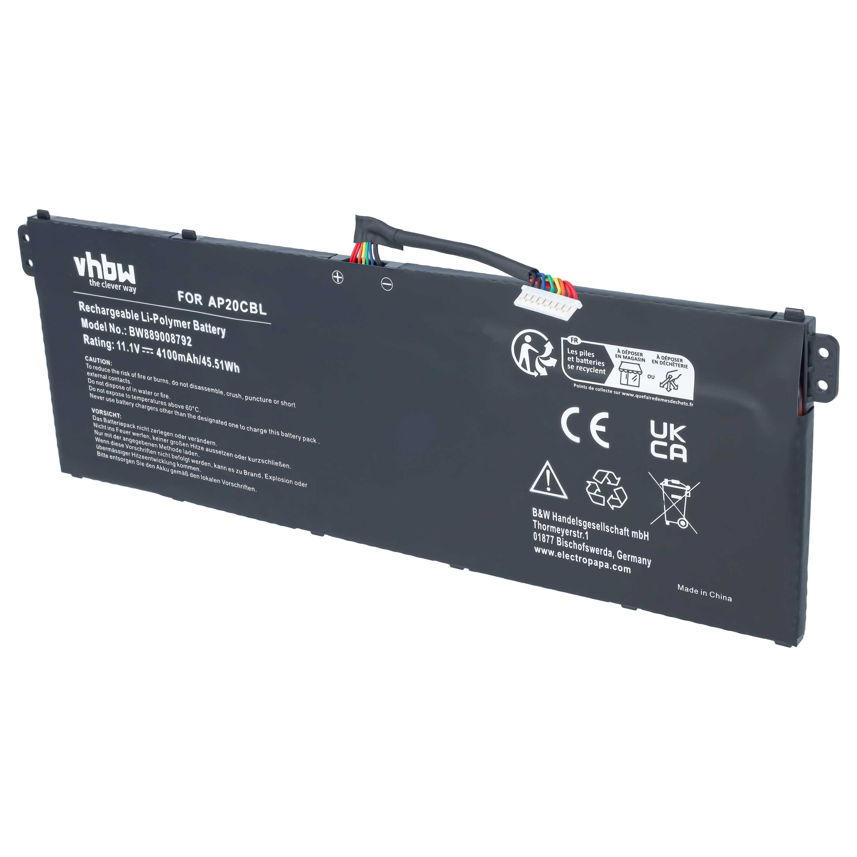 Batería recargable para notebook Acer - 4100 mAh 11,1 V Li-Polímero