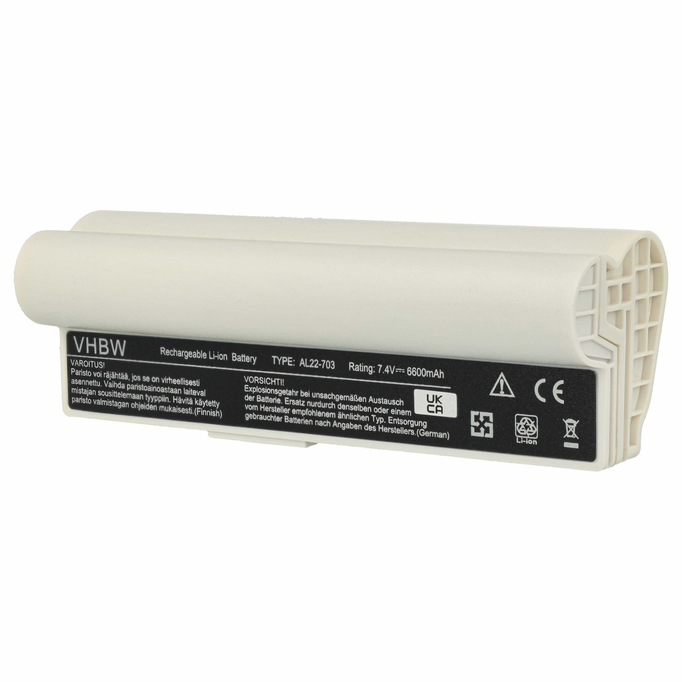 Akumulator do laptopa zamiennik Asus AL22-703 - 6600 mAh 7,4 V Li-Ion, biały