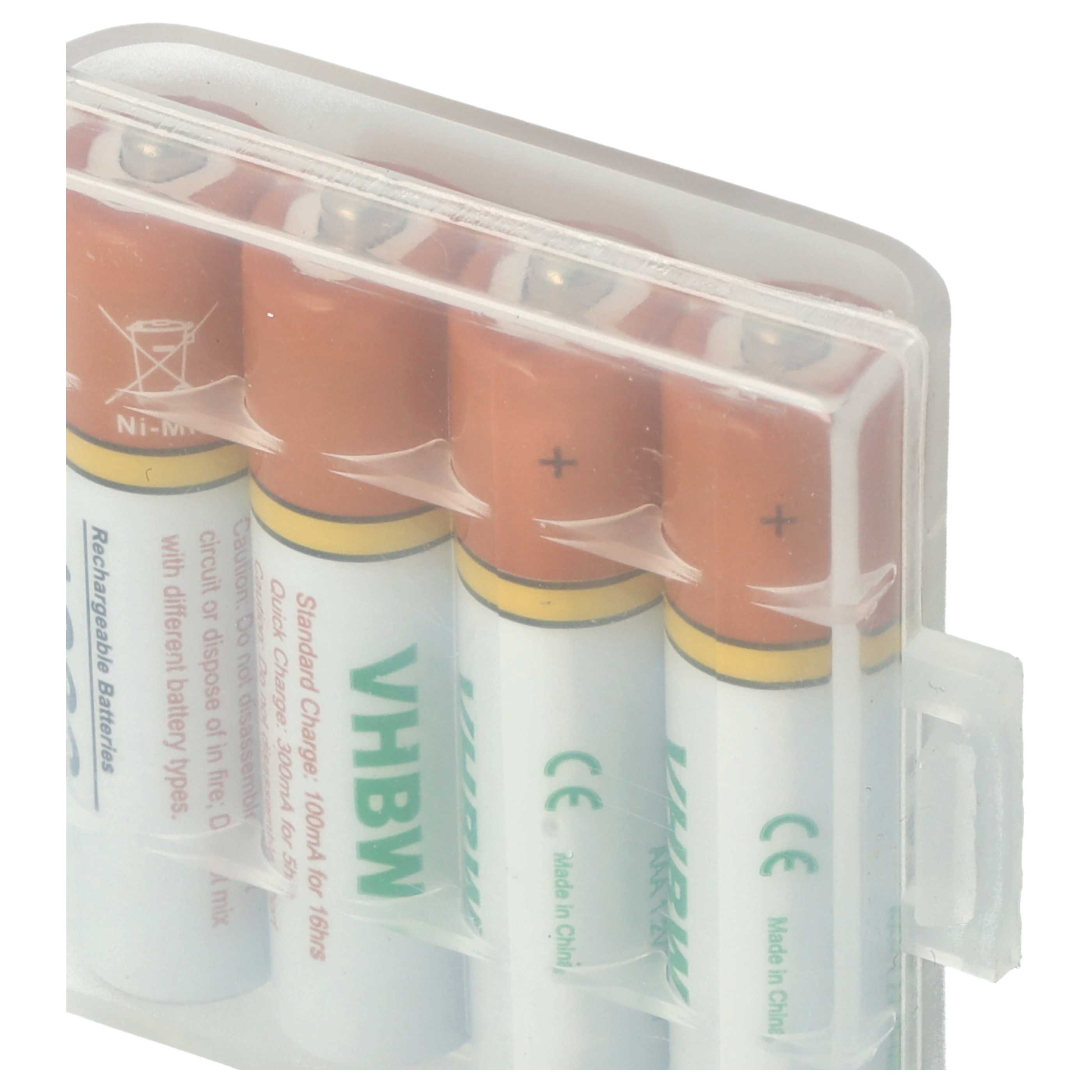 8x Batteries pour téléphone Philips, Grundig, Sennheiser, Amplicomms - 1000mAh 1,2V NiMH
