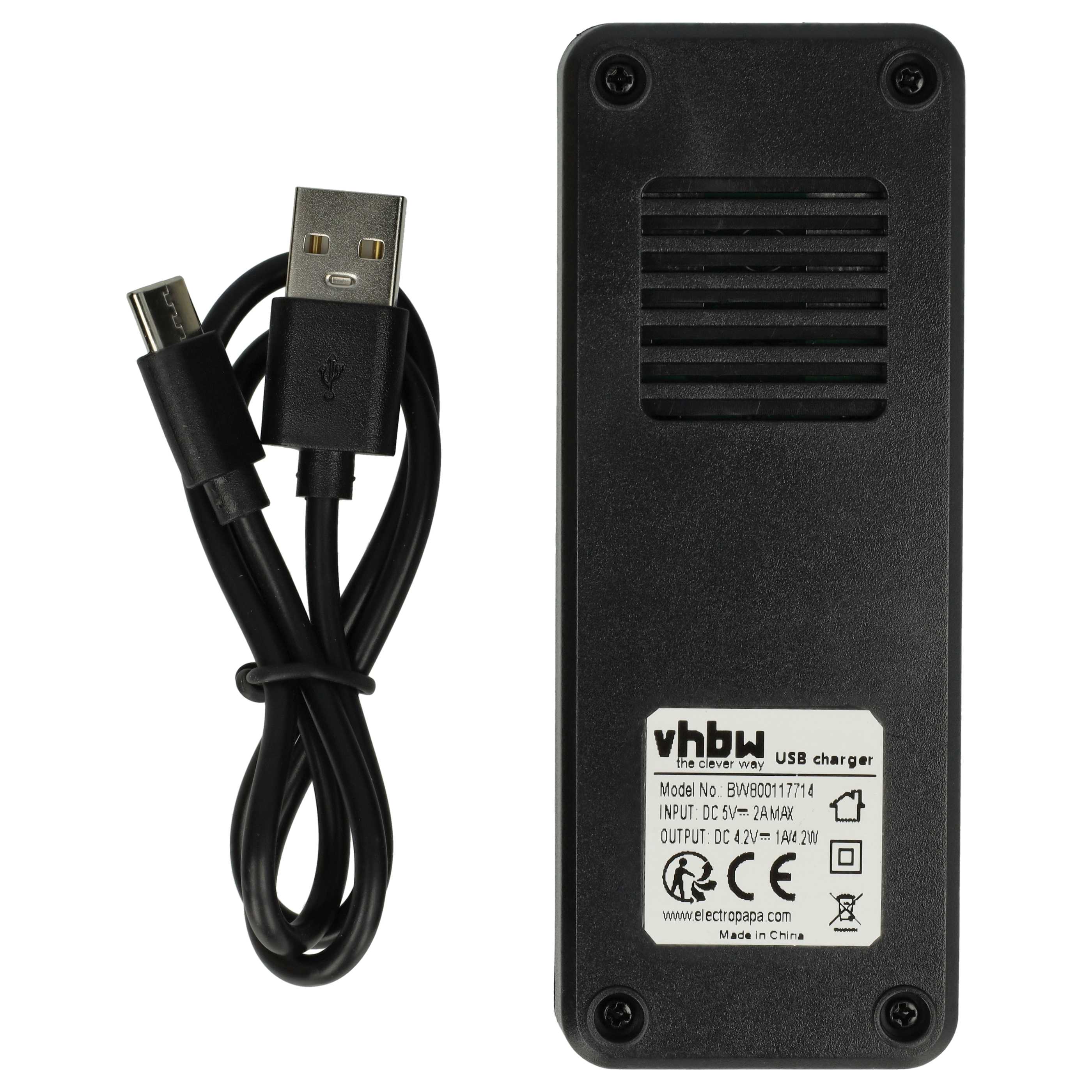 Micro USB Charger suitable for lithium button cell, 14500 Battery Cells etc.