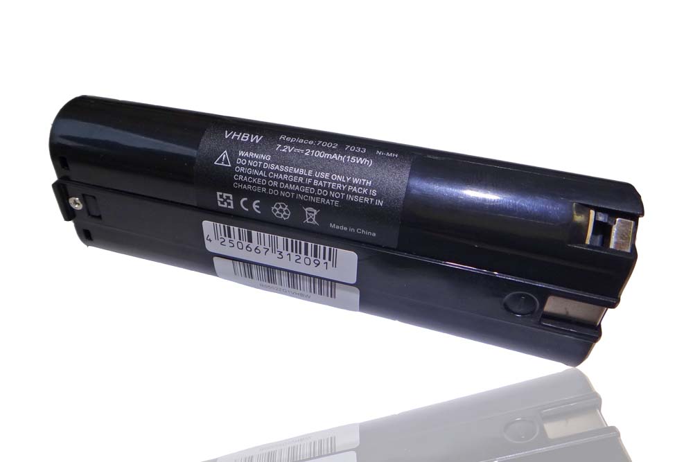 Batería reemplaza Einhell 91011 para herramienta - 2100 mAh, 7,2 V, NiMH