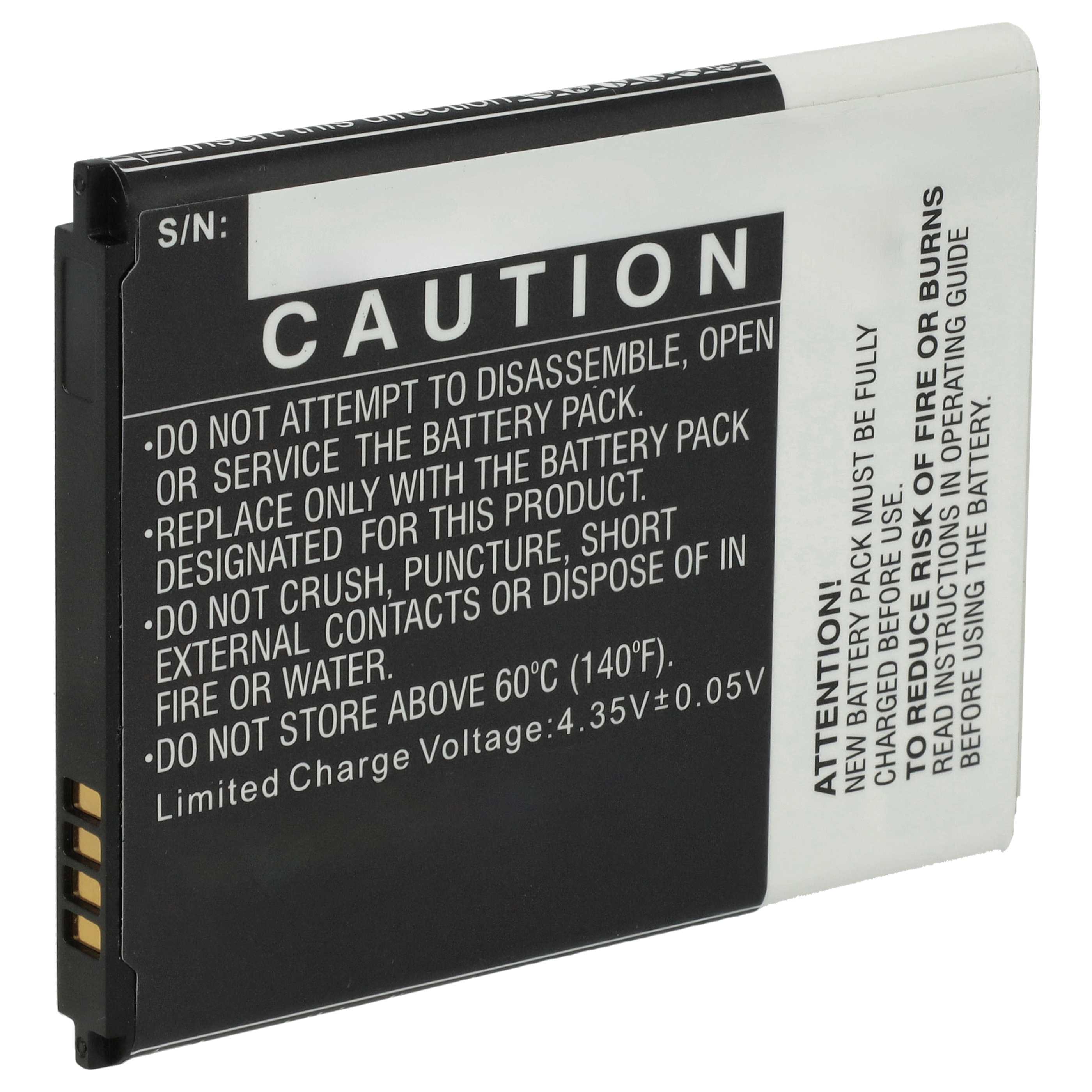 Baby Monitor Battery replaces 1ICP4/50/60-210AR - 2100 mAh 3.8 V Li-Ion