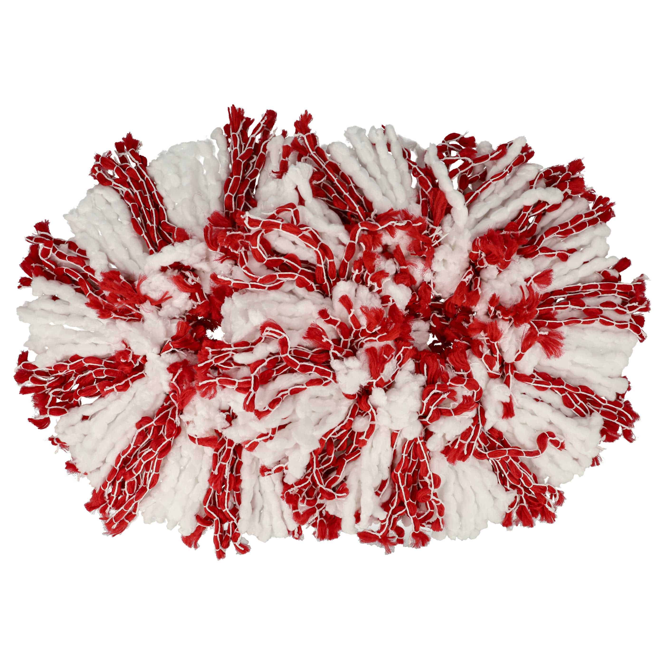 2x Mop Head replaces Leifheit 52115, 52094 for Leifheit Mop - microfibre, white, red