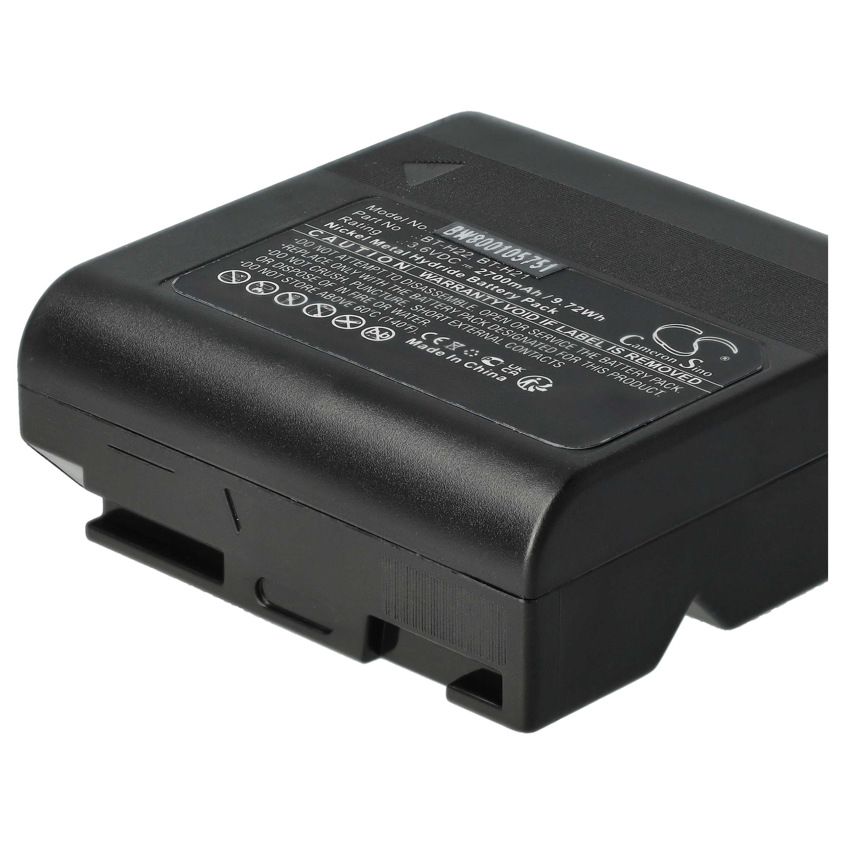 Videocamera Battery replaces Sharp BT-H21U, BT-H21, BT-H22, BT-H22U - 2700 mAh 3.6 V NiMH