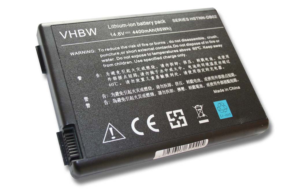 Batterie remplace HP 371914-001, 346970-001, 350836-001 pour ordinateur portable - 4400mAh 14,8V Li-ion, noir