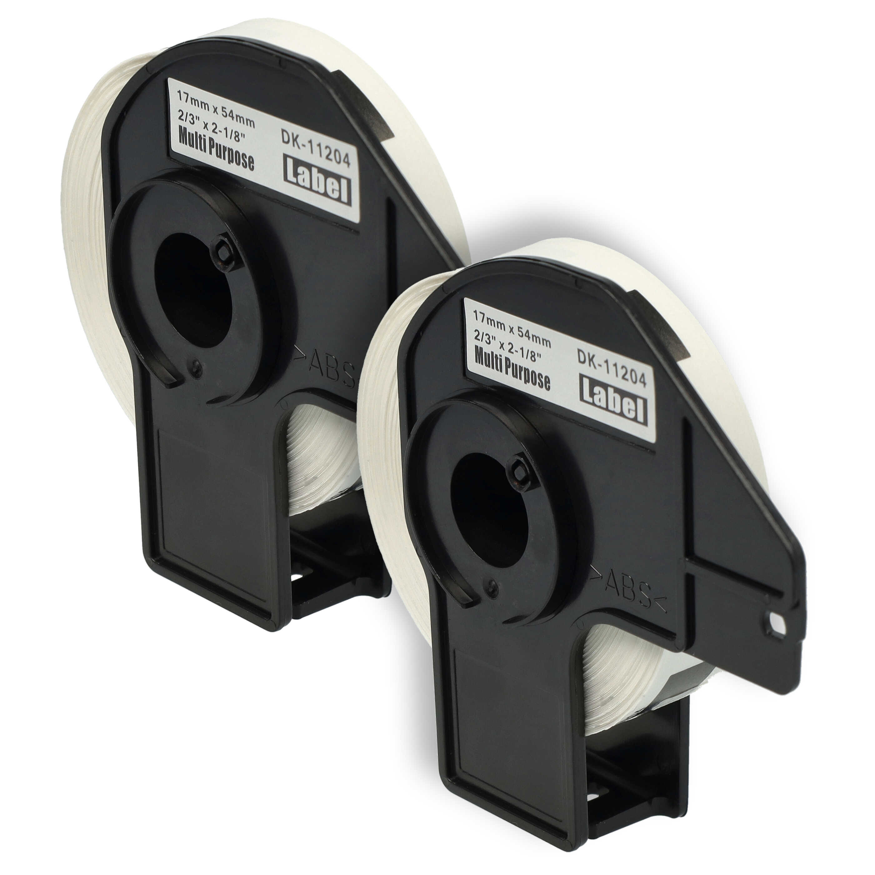 Labellaar Rol 2x Label Roll replaces Brother DK-11204 Labeller - 17 mm x 54 mm ...