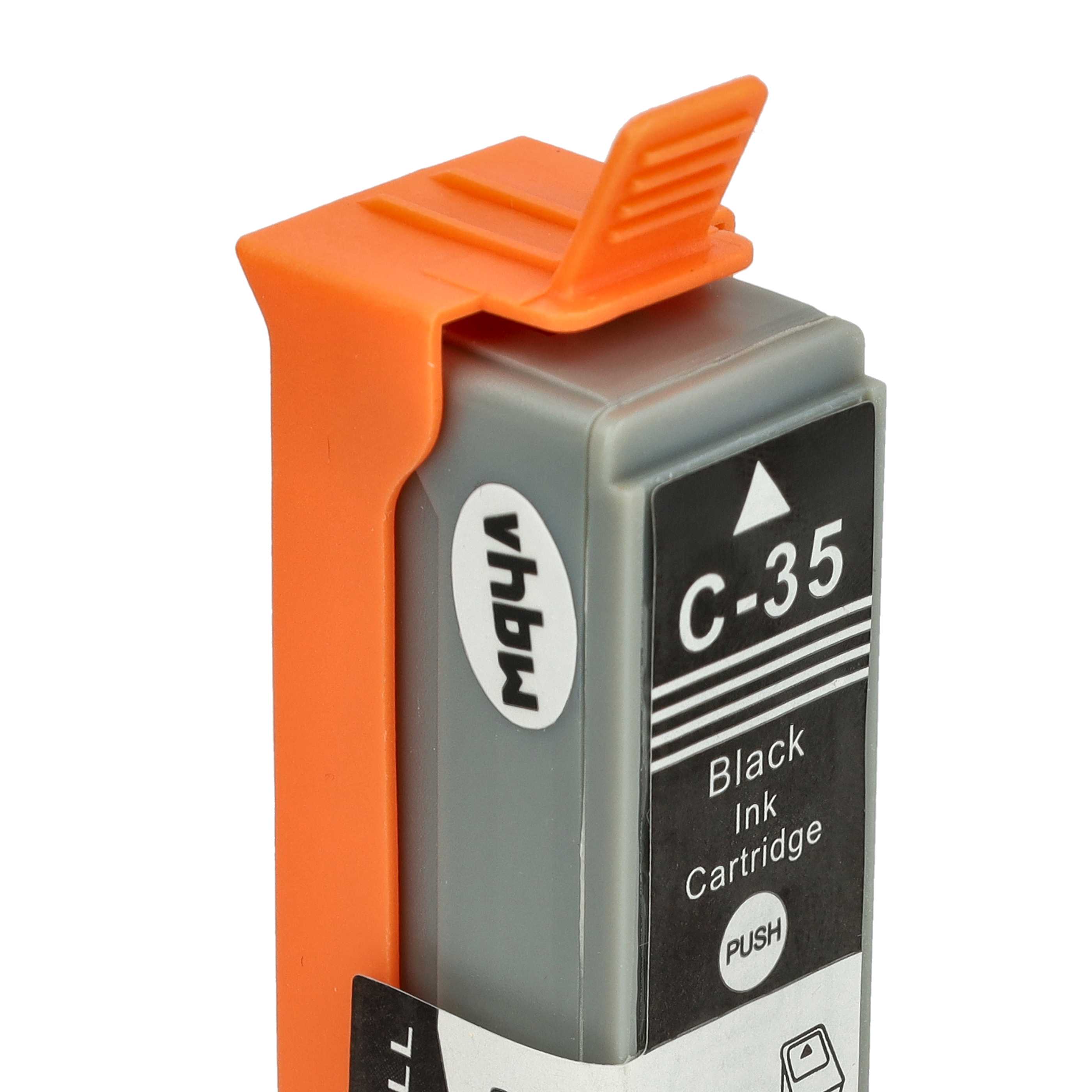 10x Ink Cartridge as Exchange for Canon PGI-35BK for Canon Printer - Black 10 ml