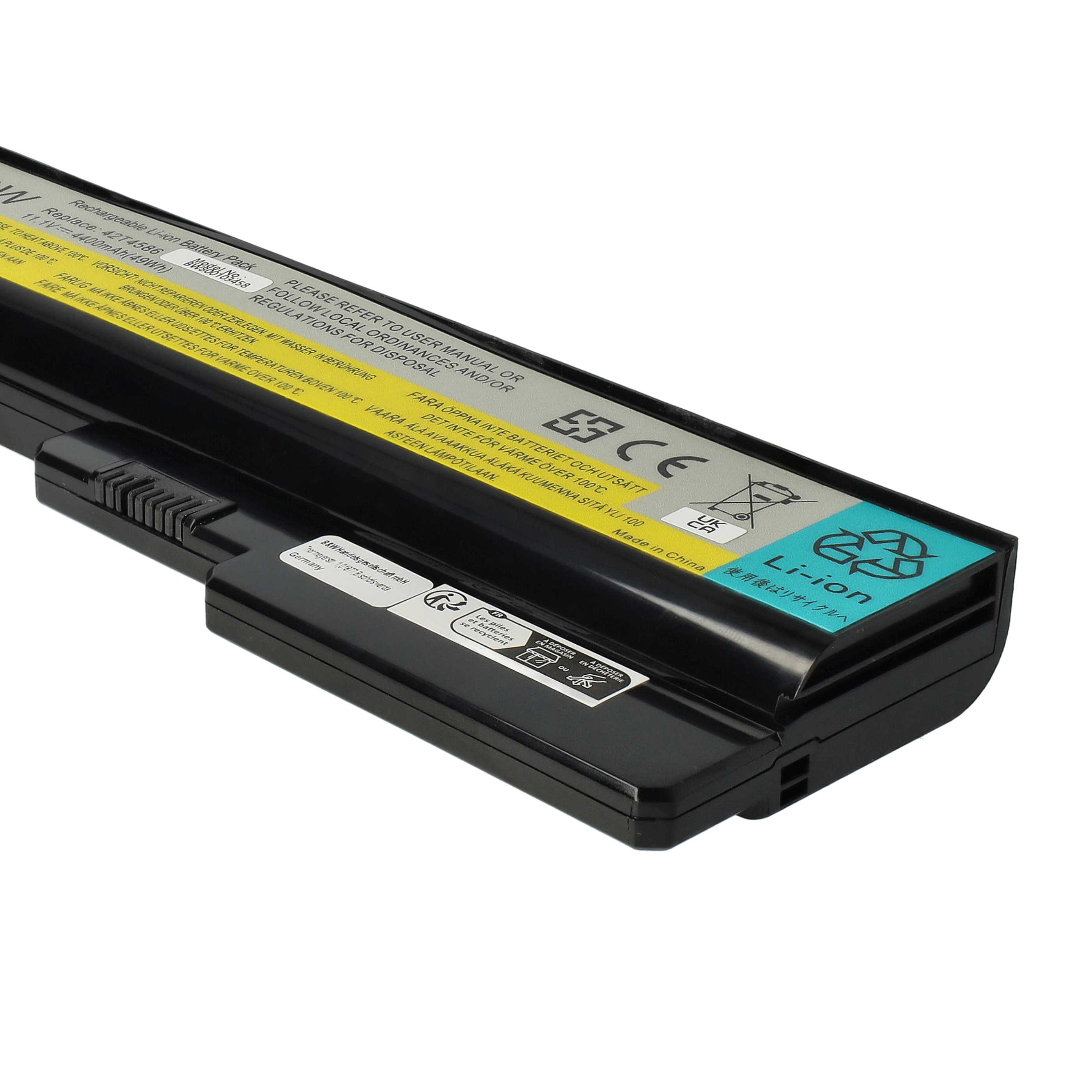 Akumulator do laptopa zamiennik Lenovo 42T4725, 45K1743, 42T4583, 42T4726 - 4400 mAh 11,1 V Li-Ion, czarny