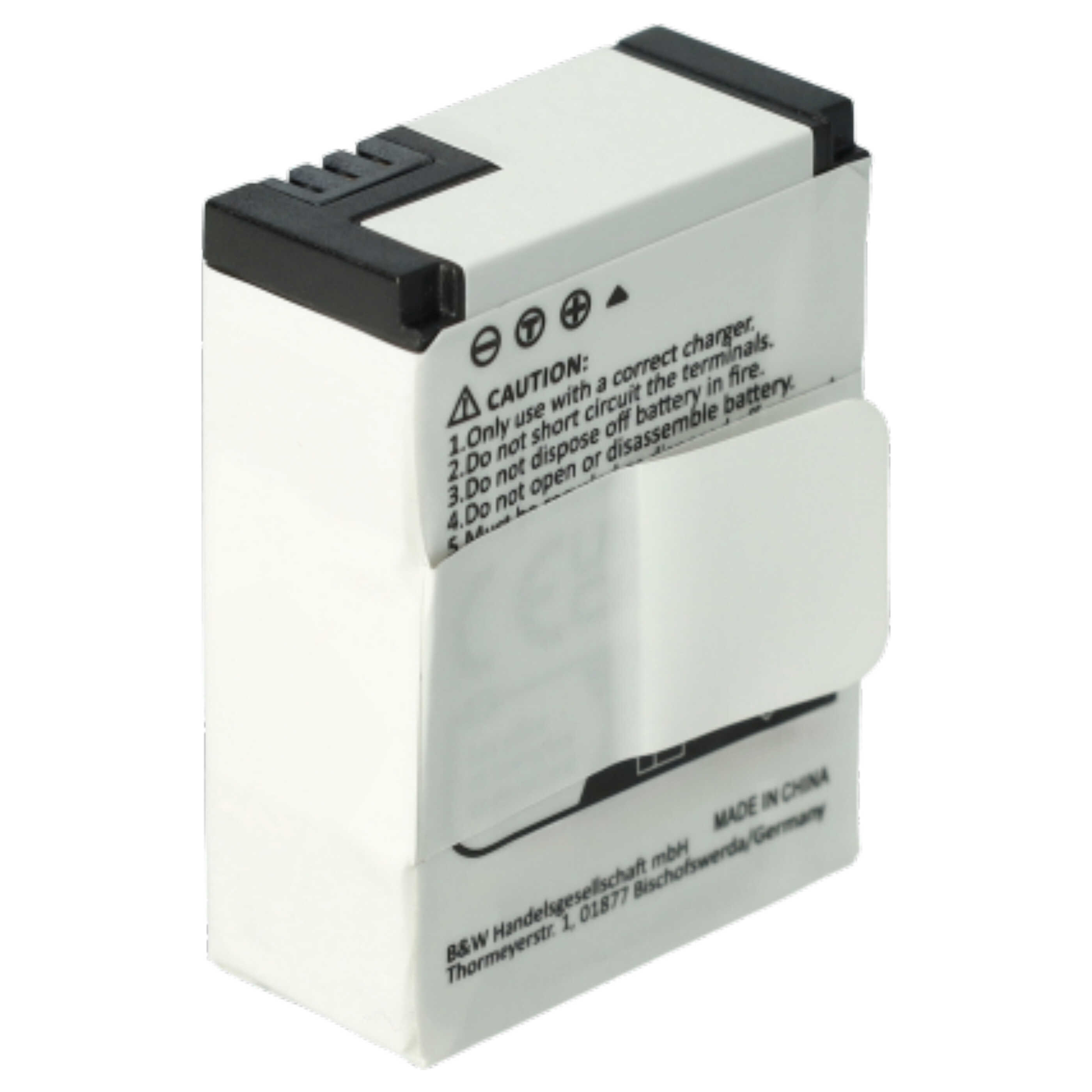Videocamera 2x Battery replaces GoPro 1ICP7/26/33-2, 601-00724-00ACHDHN-301 - 1180 mAh 3.7 V Li-polymer