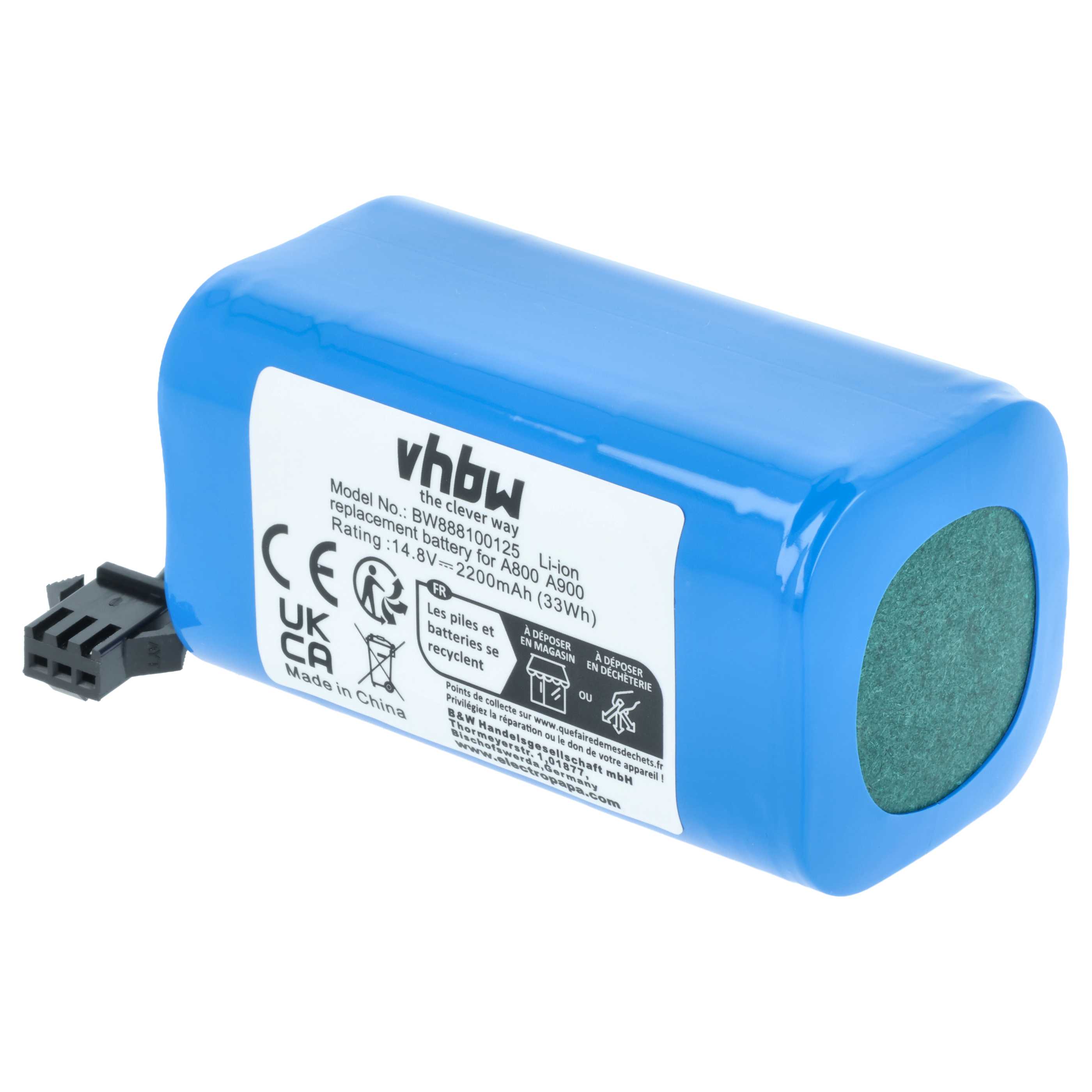 Batteria sostituisce Cecotec CONG1002 per aspirapolvere - 2200mAh 14,8V Li-Ion