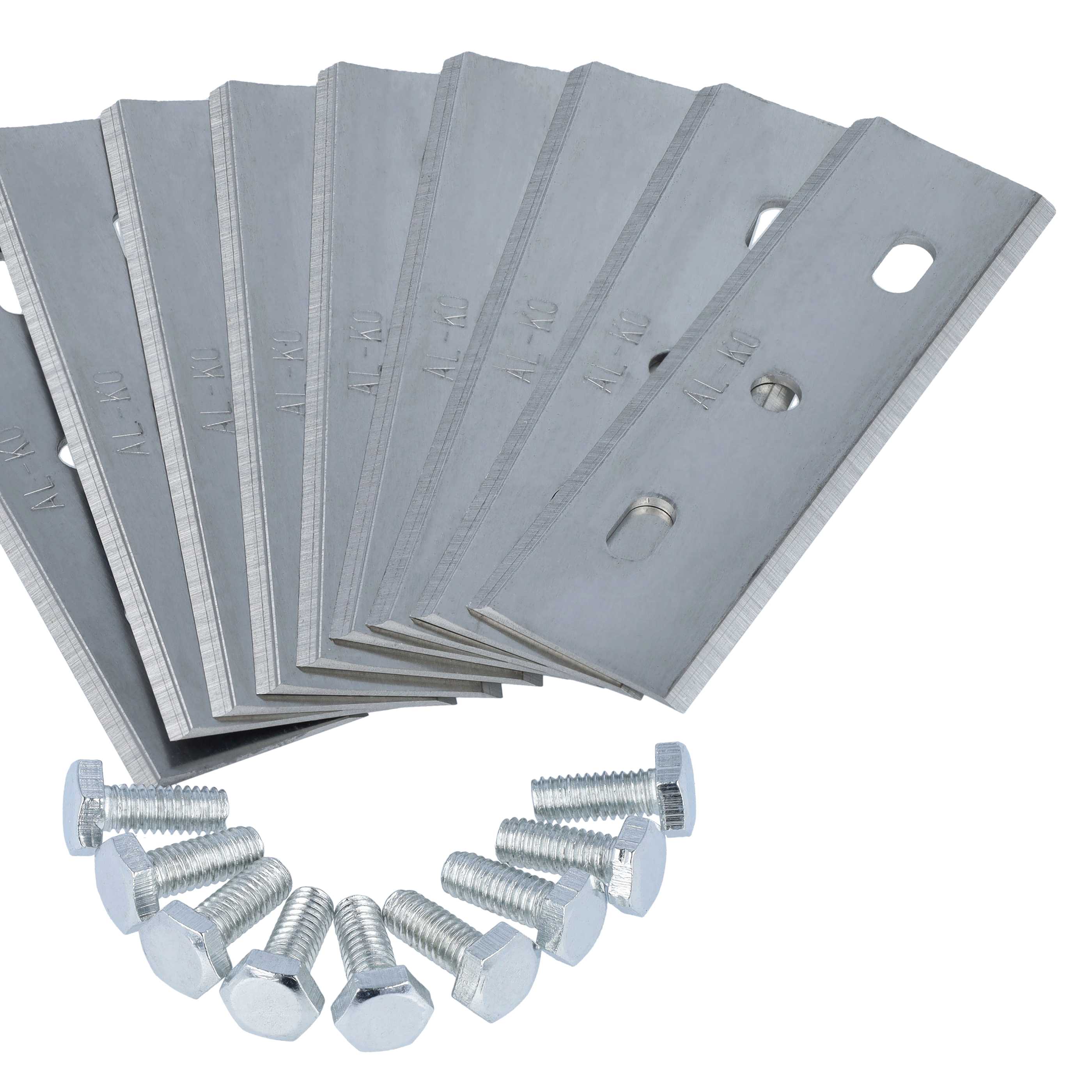 9x Messer als Ersatz für Al-Ko 127465 Rasenmäher - Klinge, Metall, silber