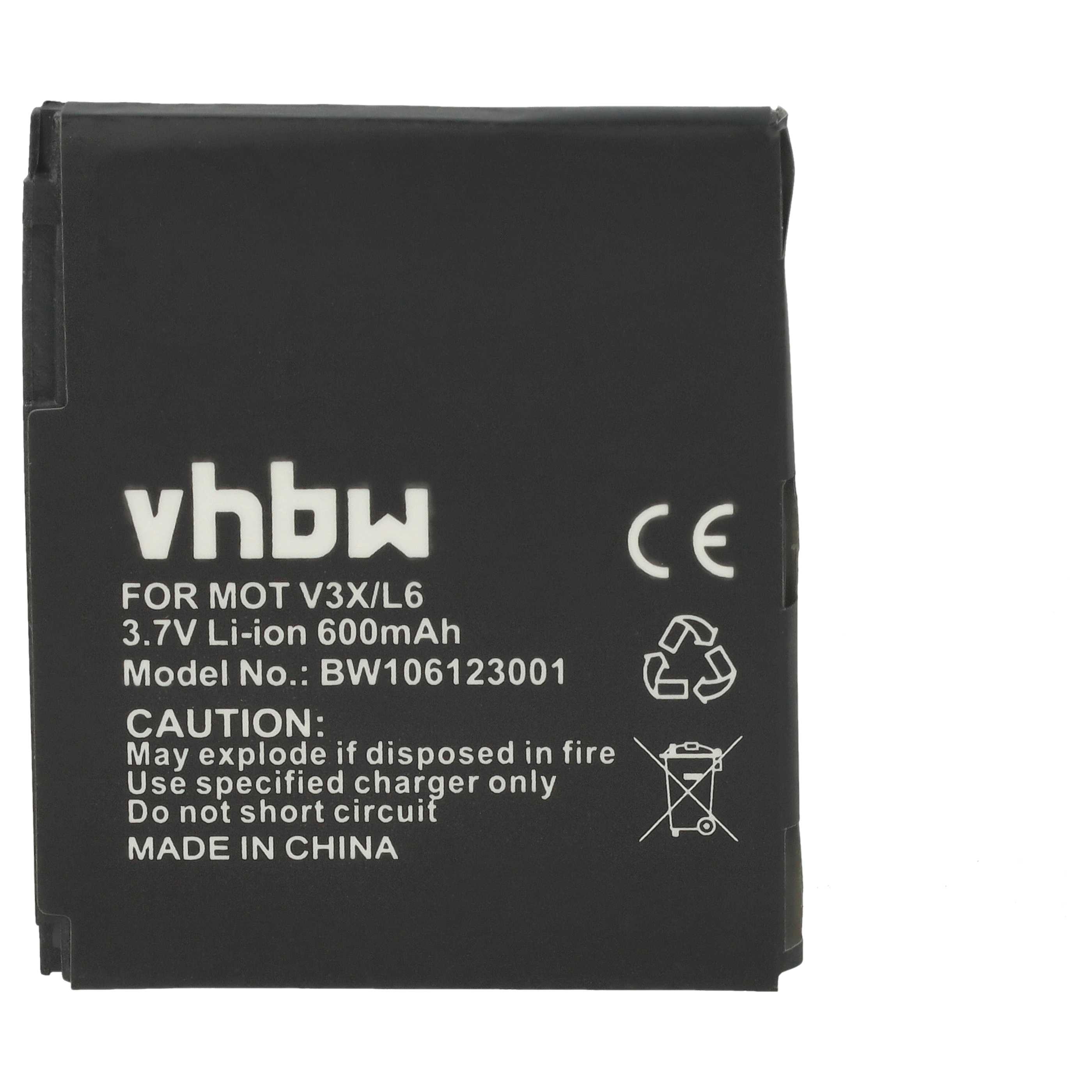 Mobile Phone Battery Replacement for Motorola BC50, SNN5779, CFNN1043, CFNN7007, 77865 - 600 mAh 3.7 V Li-Ion