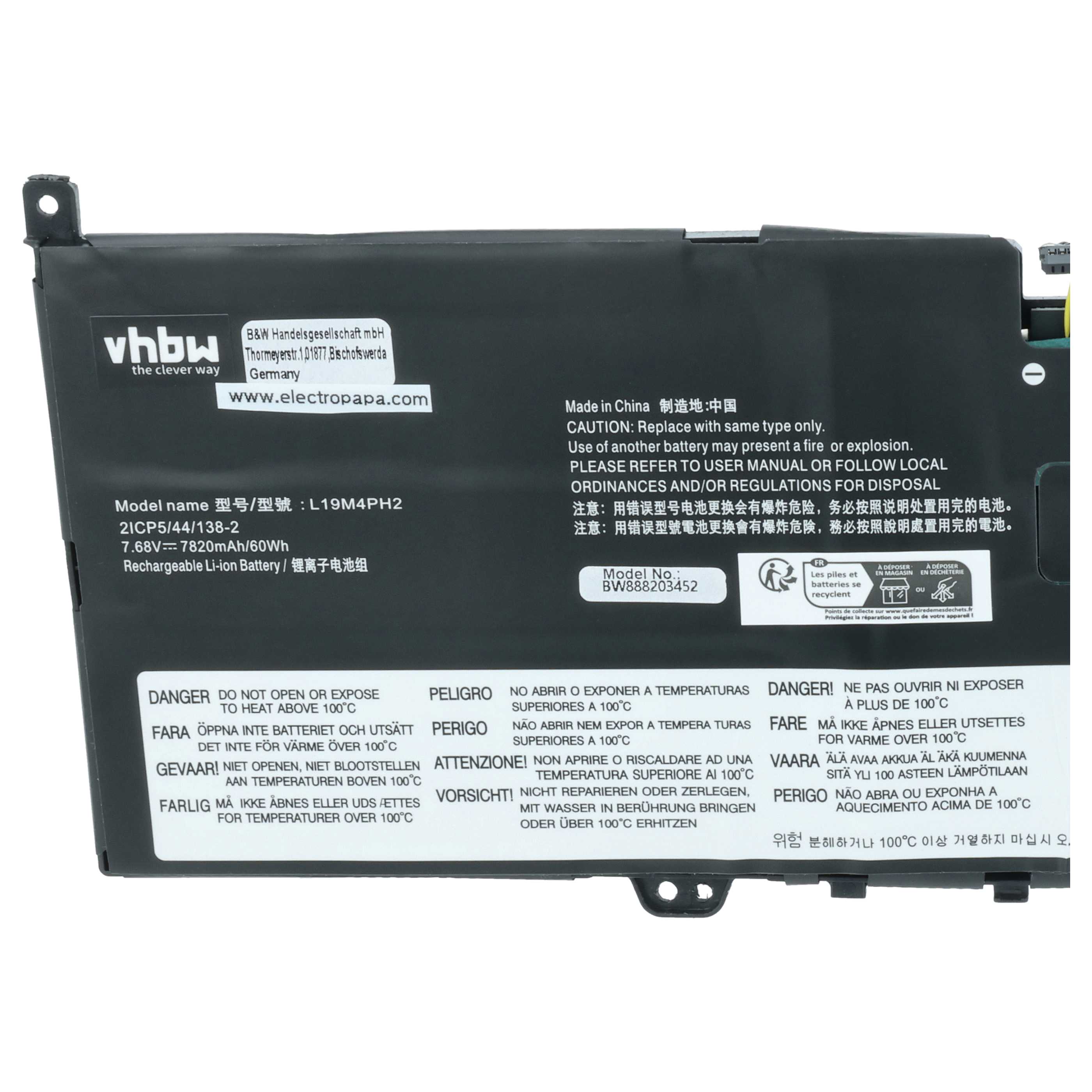 Akumulator do laptopa zamiennik Lenovo L19C4PH2 - 7750 mAh 7,68 V LiPo