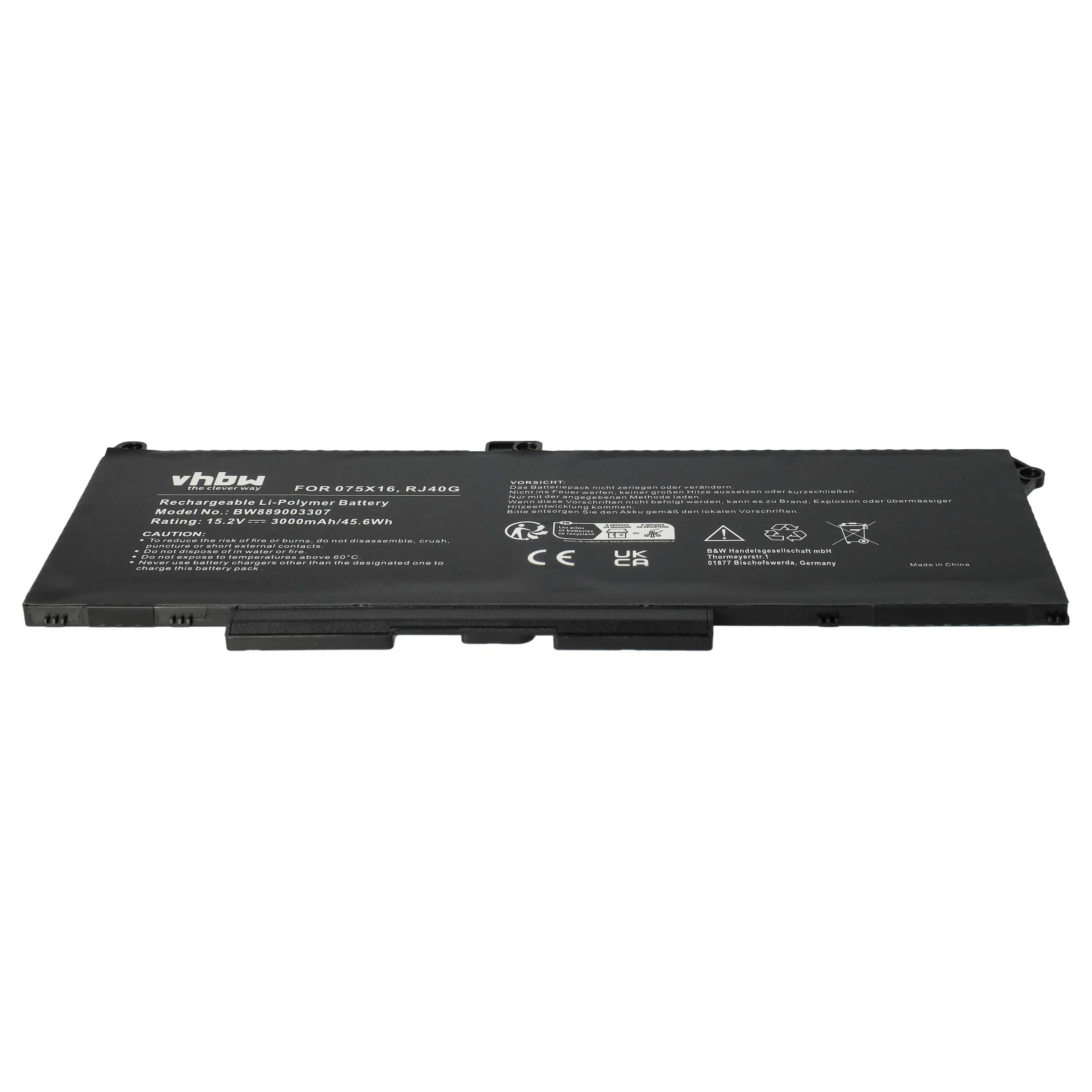 Akumulator do laptopa zamiennik Dell RJ40G, 075X16 - 3000 mAh 15,2 V Li-Ion