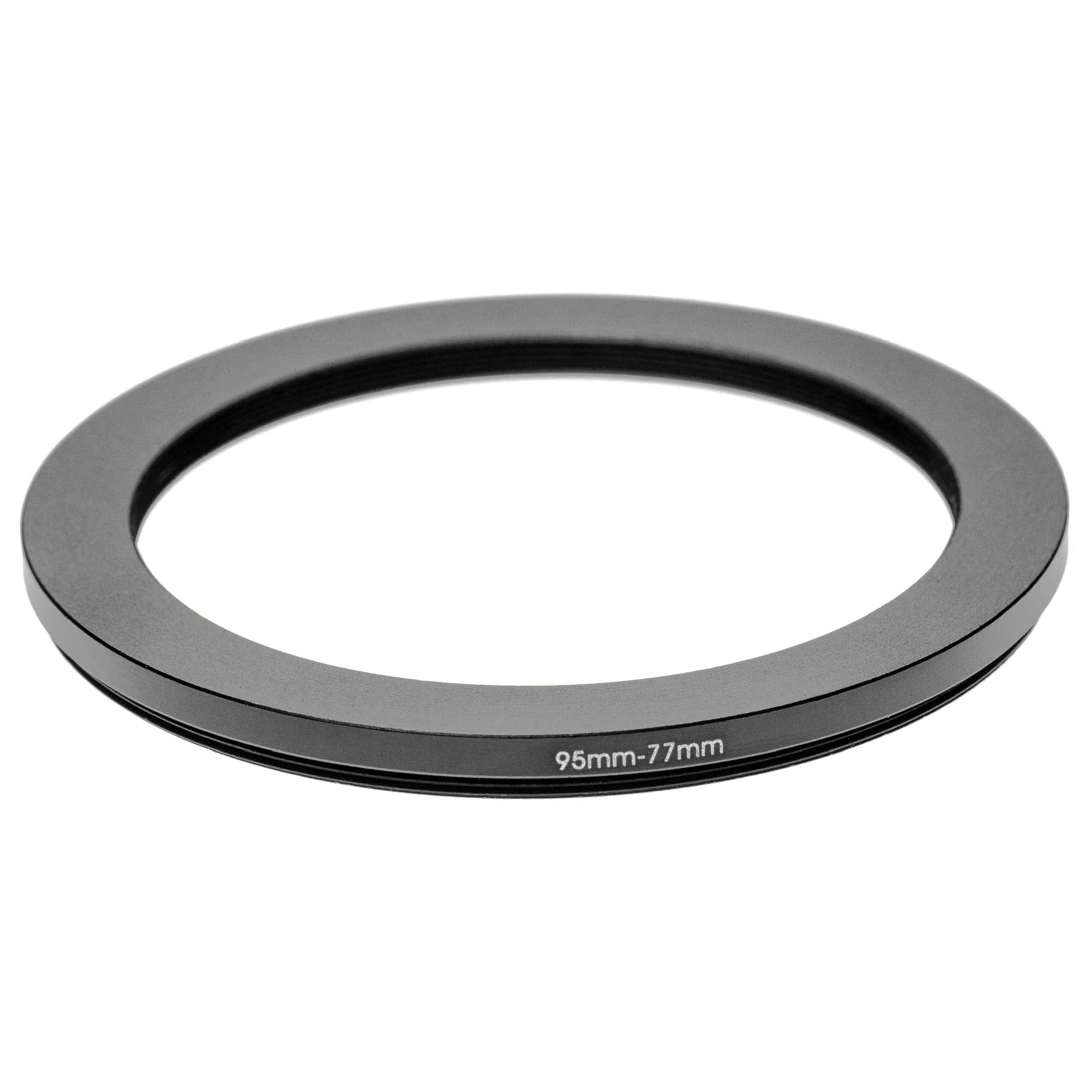 Step-Down Ring Adapter from 95 mm to 77 mm suitable for Camera Lens - Filter Adapter, Aluminium (Anodised)