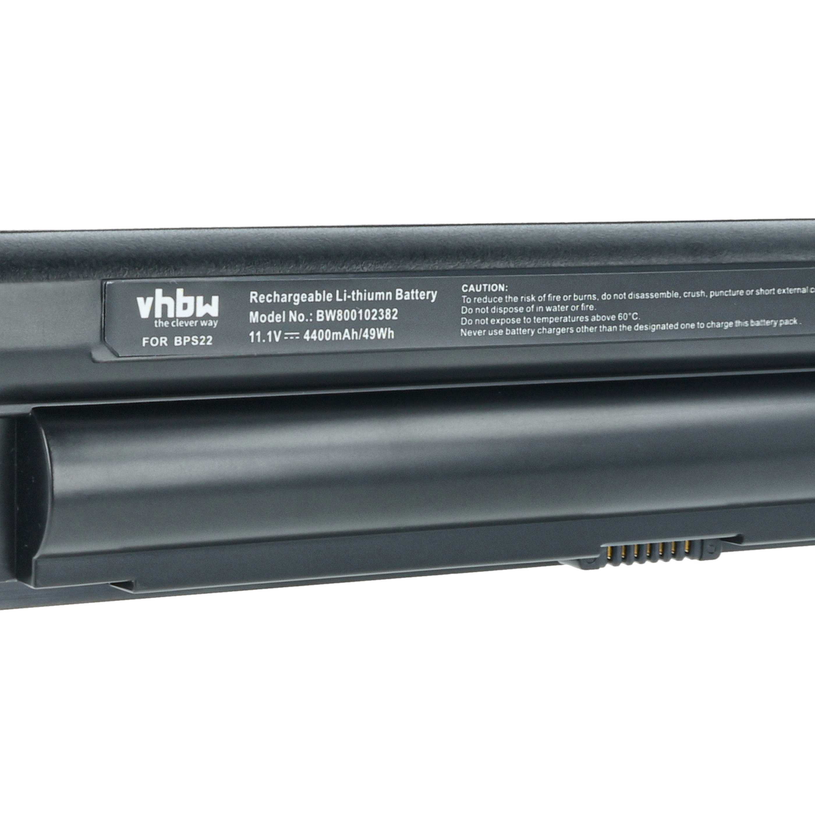 Akumulator do laptopa zamiennik Sony VGP-BPS22, VGP-BPS22/A, VGP-BPL22 - 4400 mAh 11,1 V Li-Ion, czarny