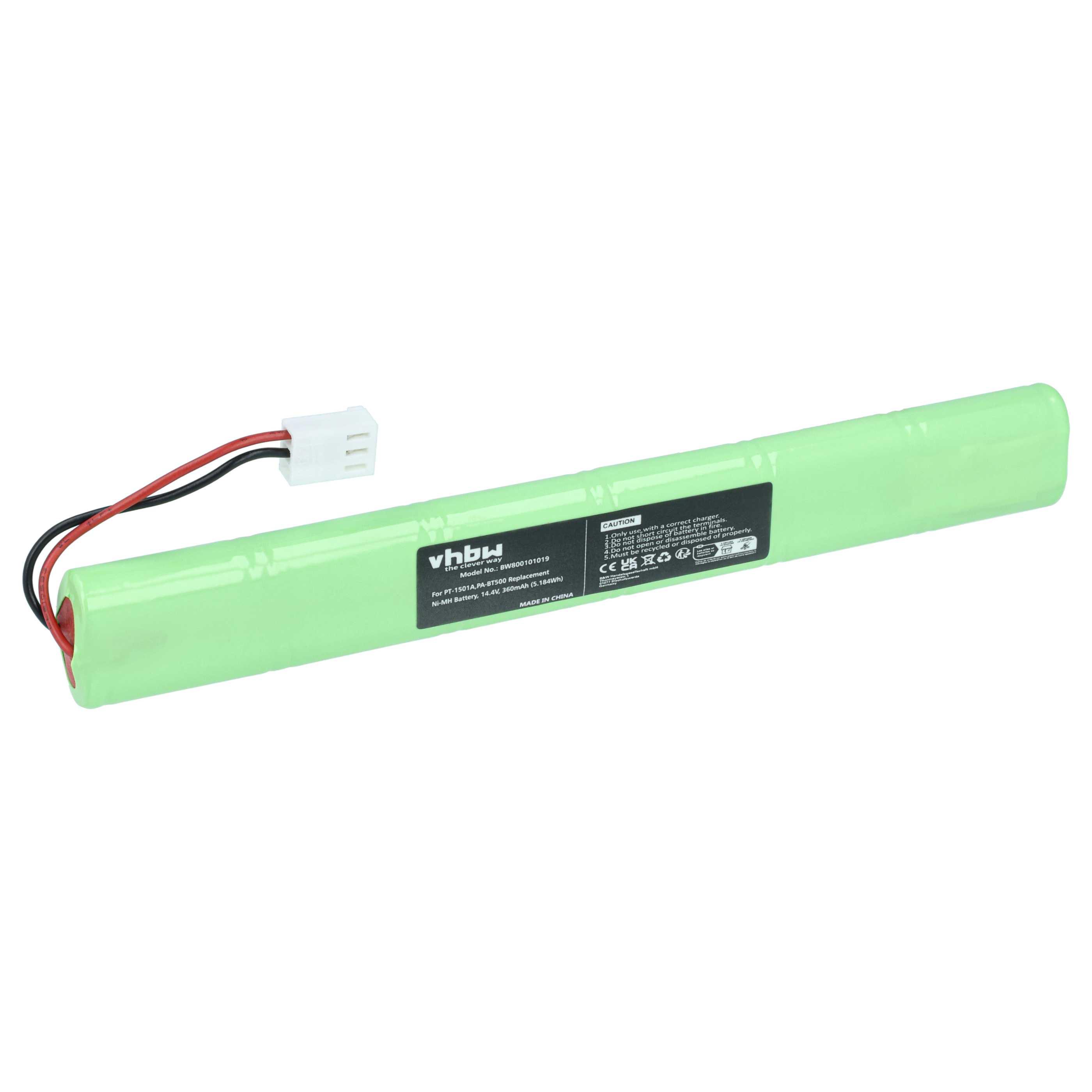 Printer Battery replaces Brother 205526, PA-BT500, PJ-4844A, PA-BT-300, LB4707001 - 360 mAh 14.4 V NiMH