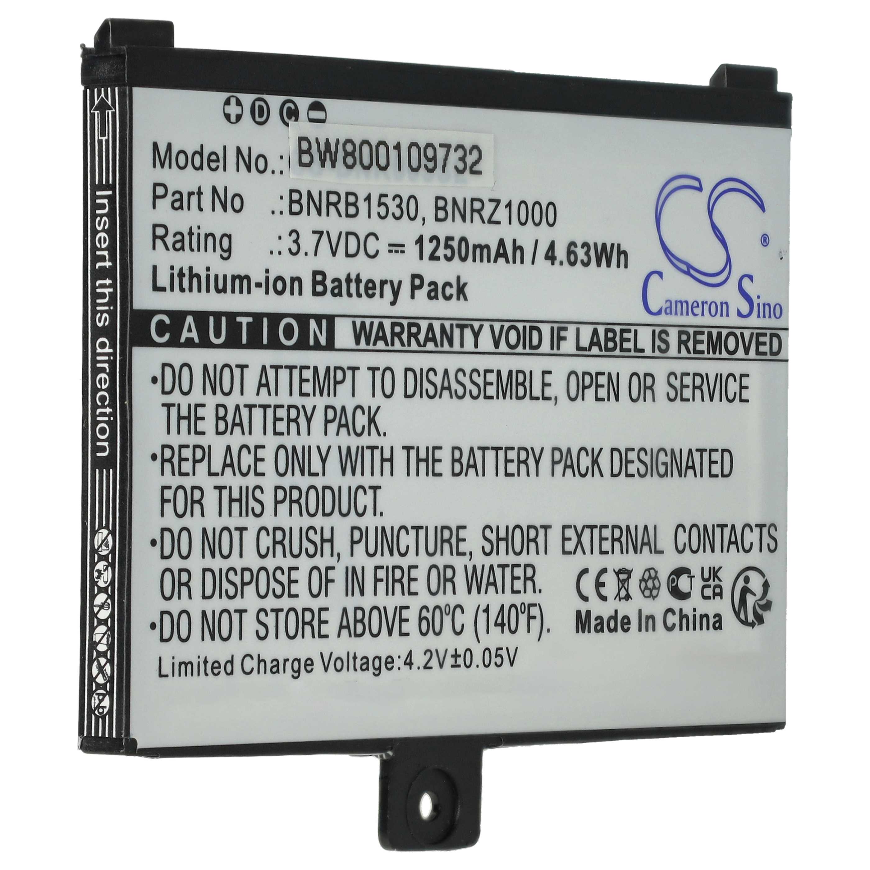 E-Book Battery Replacement for Barnes & Noble 1ICP4/40/60 1S1P, 9875521, 9BS11GTFF10B3 - 1250mAh 3.7V Li-Ion