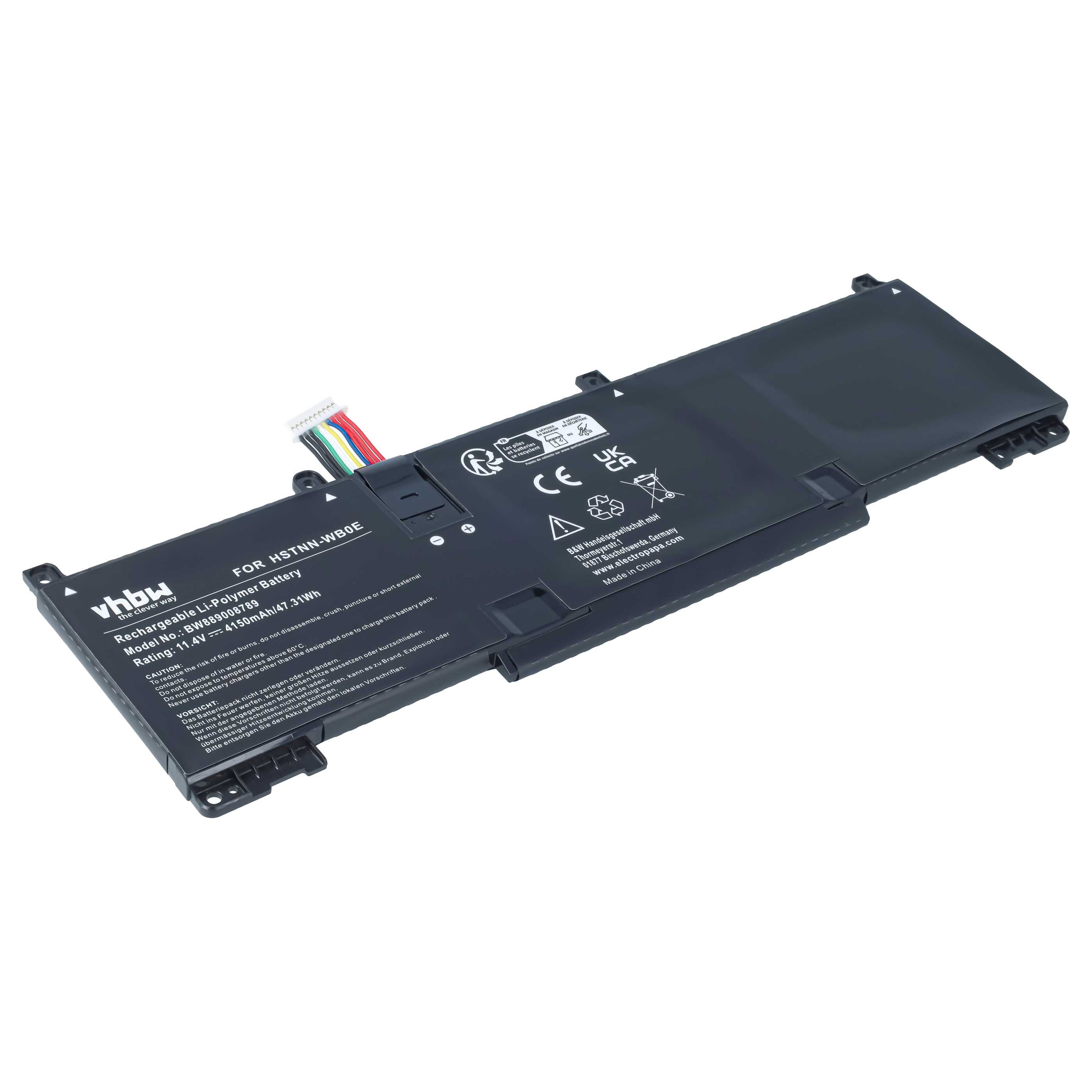 Batteria sostituisce HP M01524-2B2, M01524-2B1, HSTNN-OB1T, HSTNN-IB9P per notebook - 4150mAh 11,4V Li-Poly
