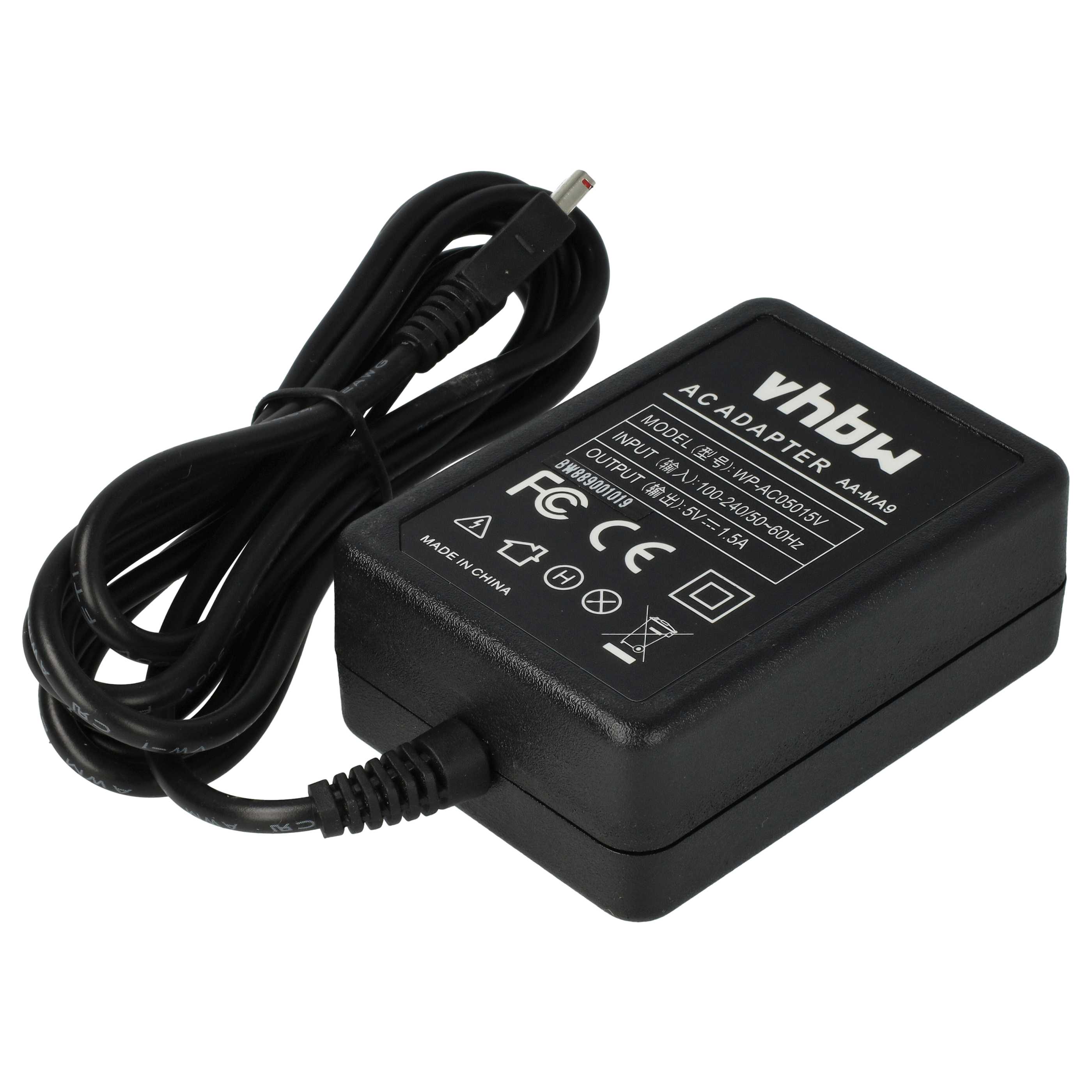 Power Supply replaces AA-MA9 for Camera - 2 m, 5 V 1.5 A