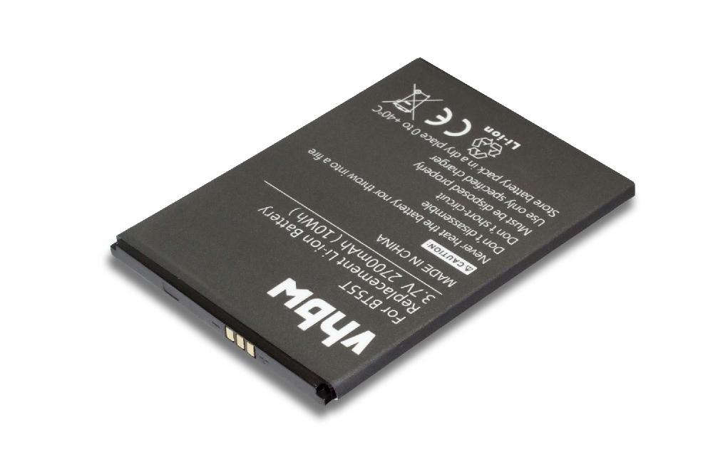 Batterie remplace Zopo BT55T pour téléphone portable - 2700mAh, 3,8V, Li-ion