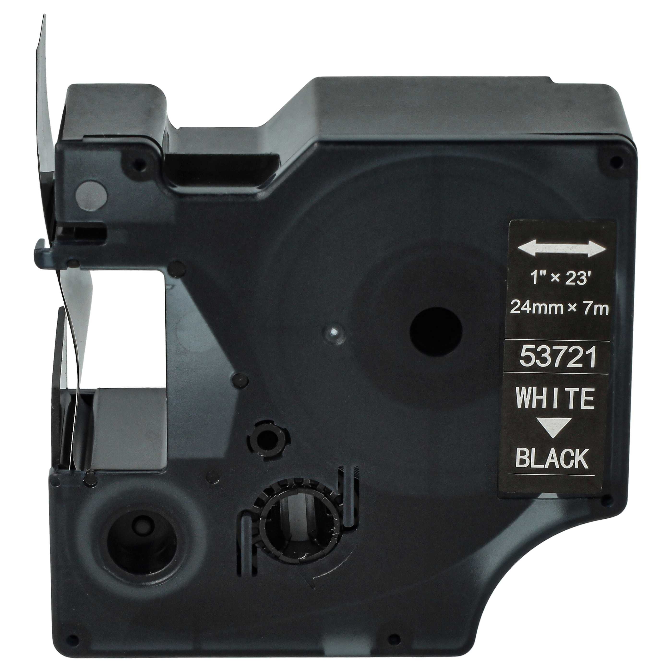 Label Tape replaces Dymo D1, 53721 - 24 mm White to Black