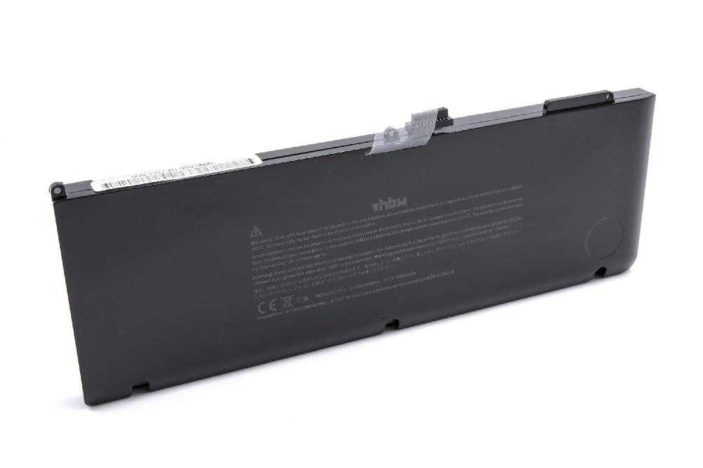 Batterie remplace Apple 020-6380-A, 661-5211 pour ordinateur portable - 4400mAh 11,1V Li-polymère, noir