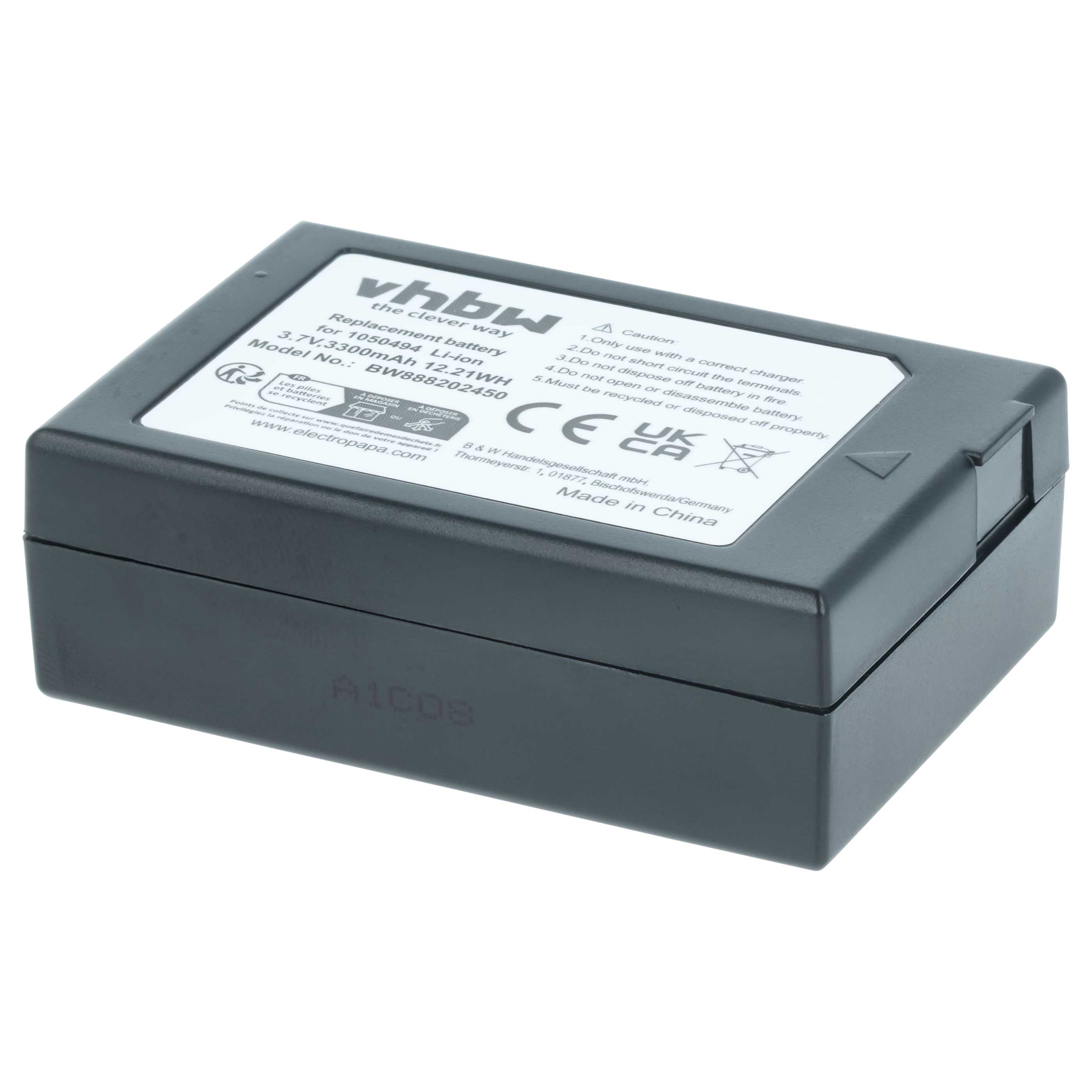 Handheld Computer 5x Battery replaces Psion WA3006, WA3020, 1050494-002, 1050494 - 3300mAh, 3.7V