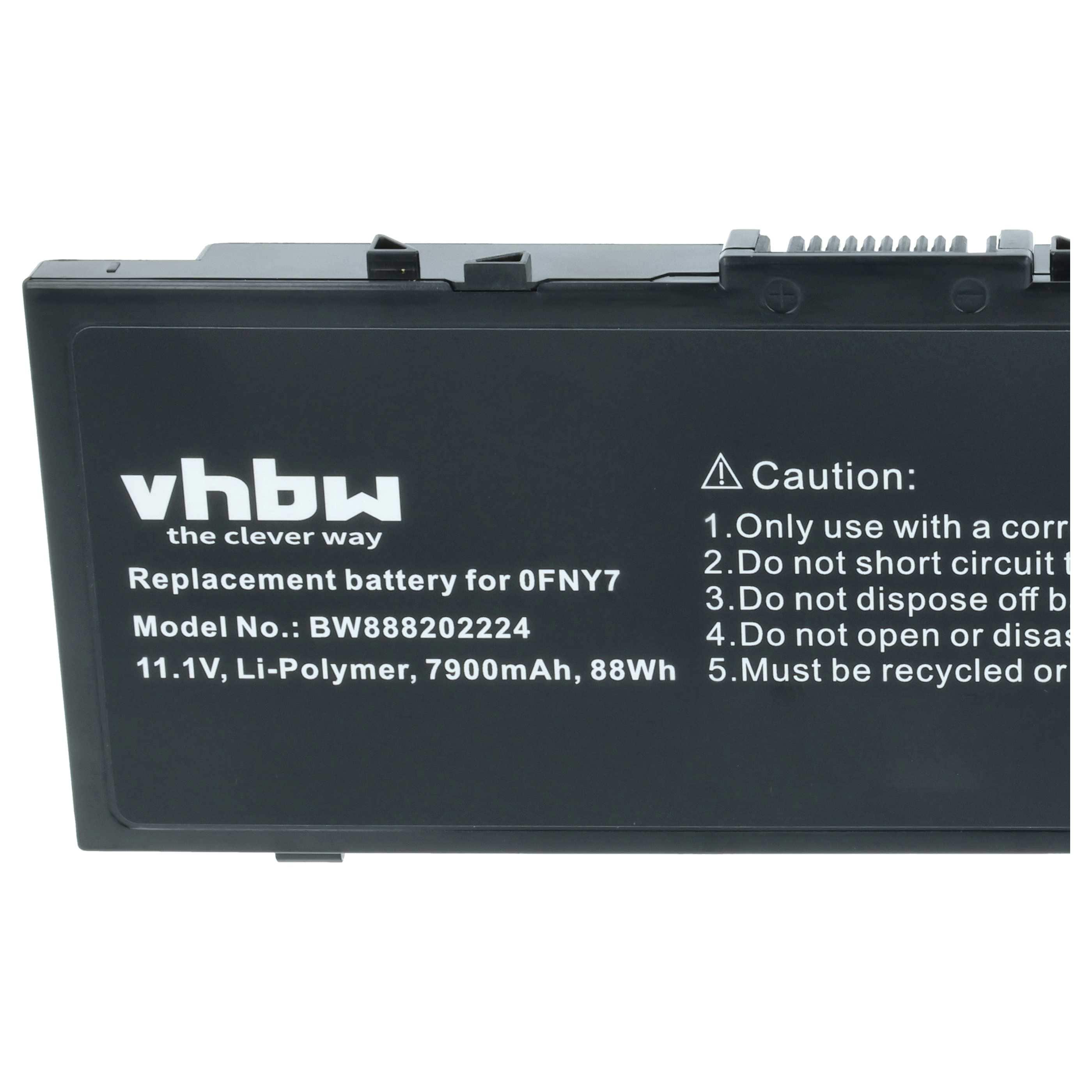 Akumulator do laptopa zamiennik Dell 0FNY7, 1G9VM, 451-BBSB, 451-BBSE - 7900 mAh 11,1 V Li-Ion, czarny