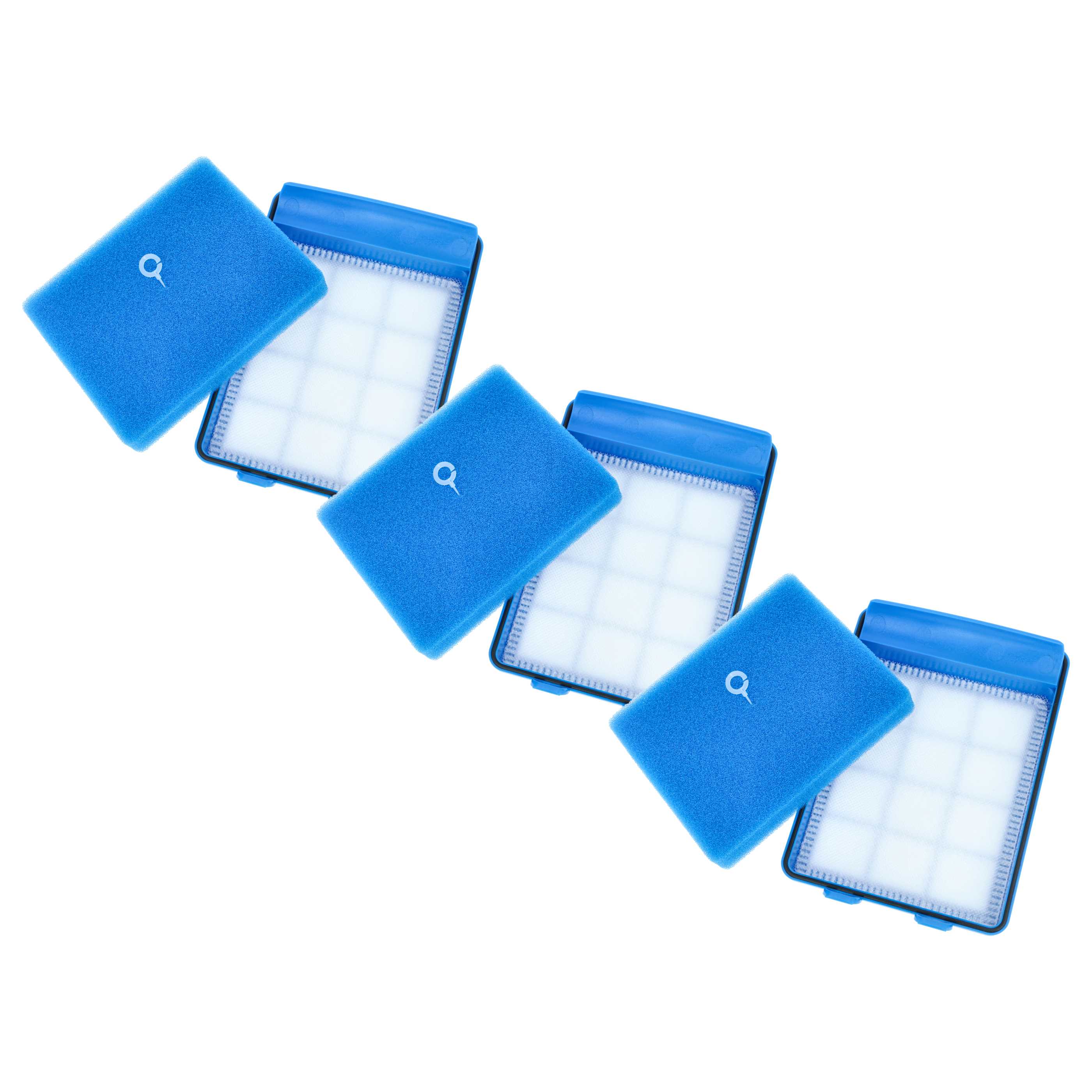 6x foam filter / fabric filter replaces Philips CP0484/01 for Philips Vacuum Cleaner, 13.7 x 20 cm