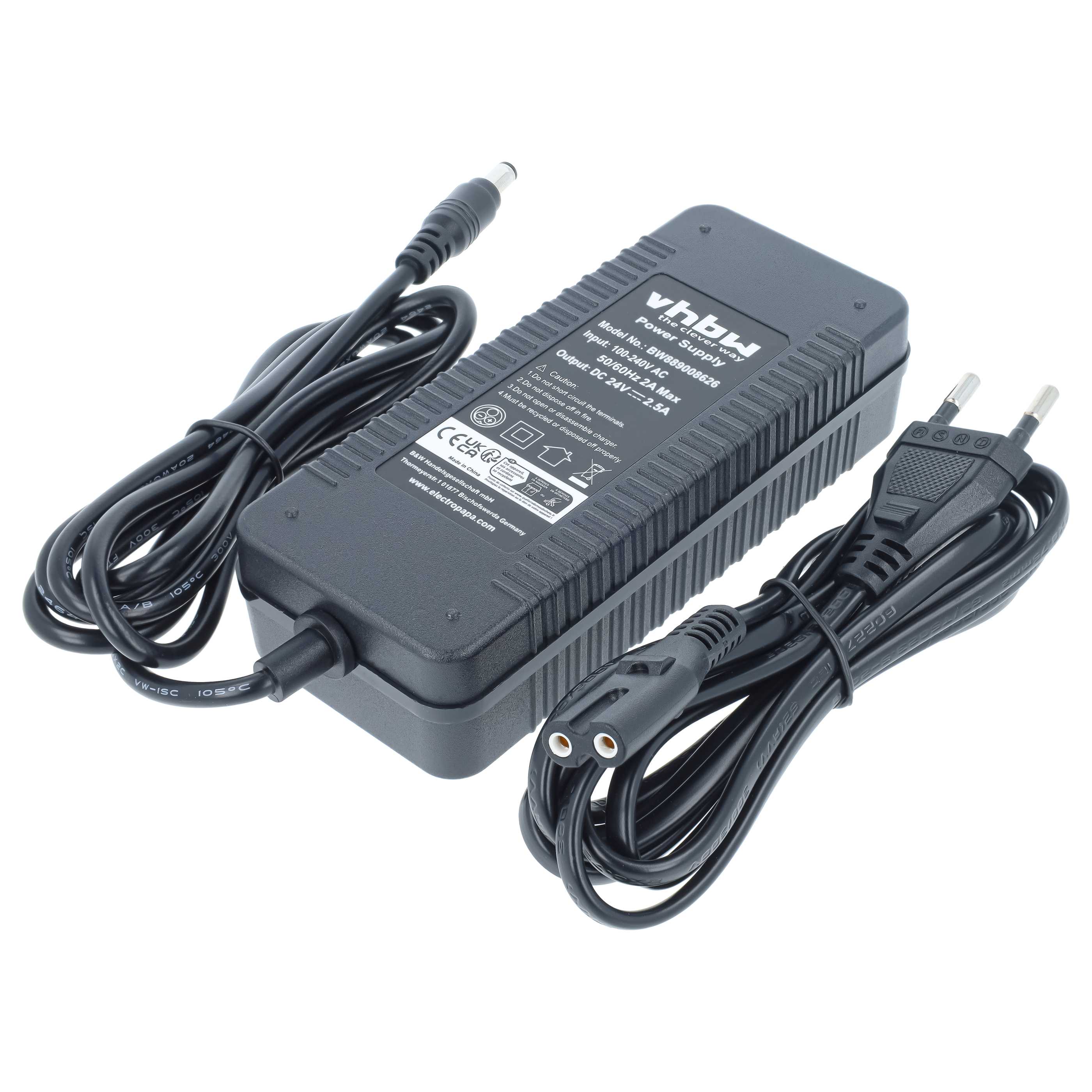 Netzteil für Ergometer wie Kettler C6, ersetzt 42860015, 24 V, 2.5 A