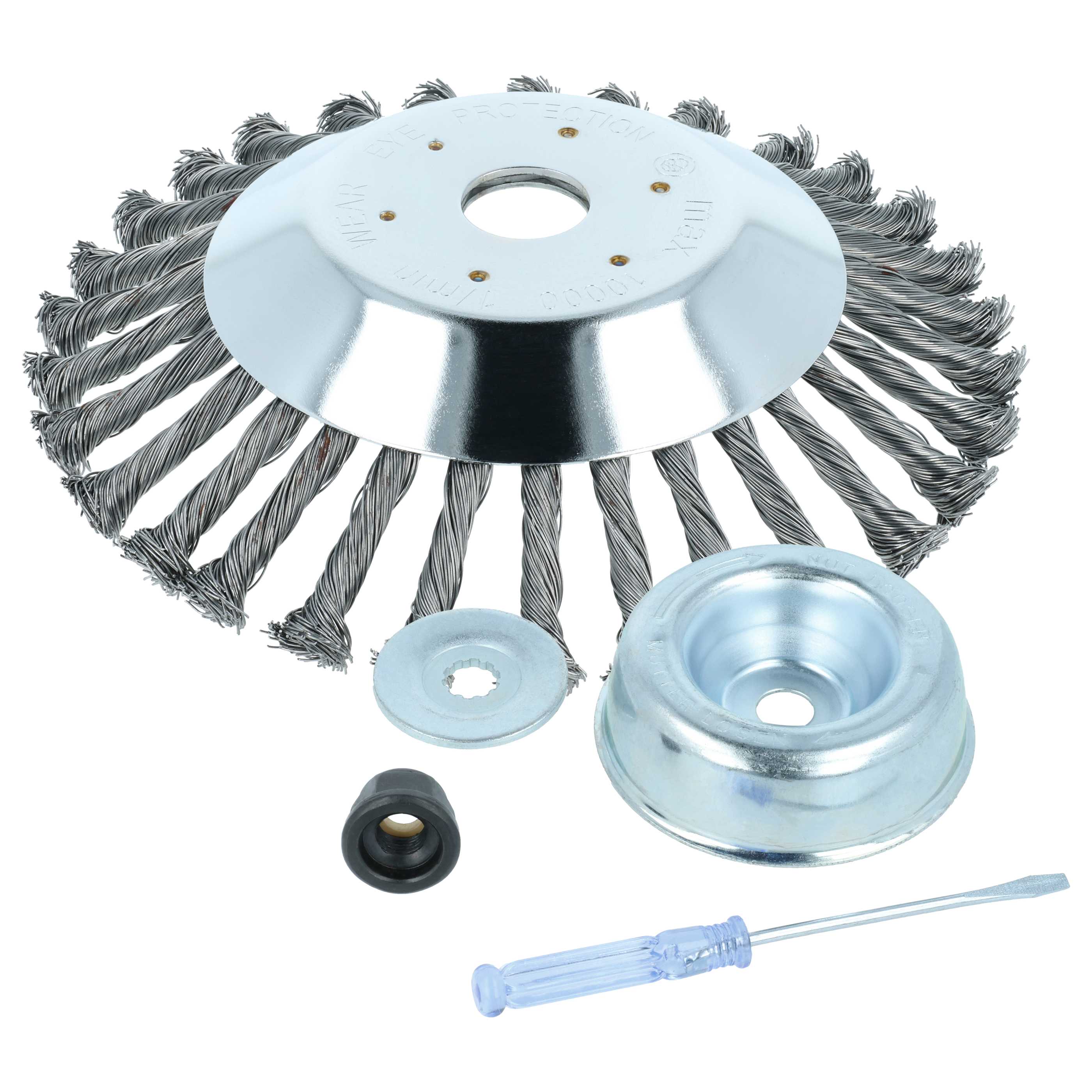 Metall-Unkrautbürste passend für Dolmar, Honda, Kawasaki, Makita Werkzeug Freischneider u.a. - 20cm, Zubehör-S
