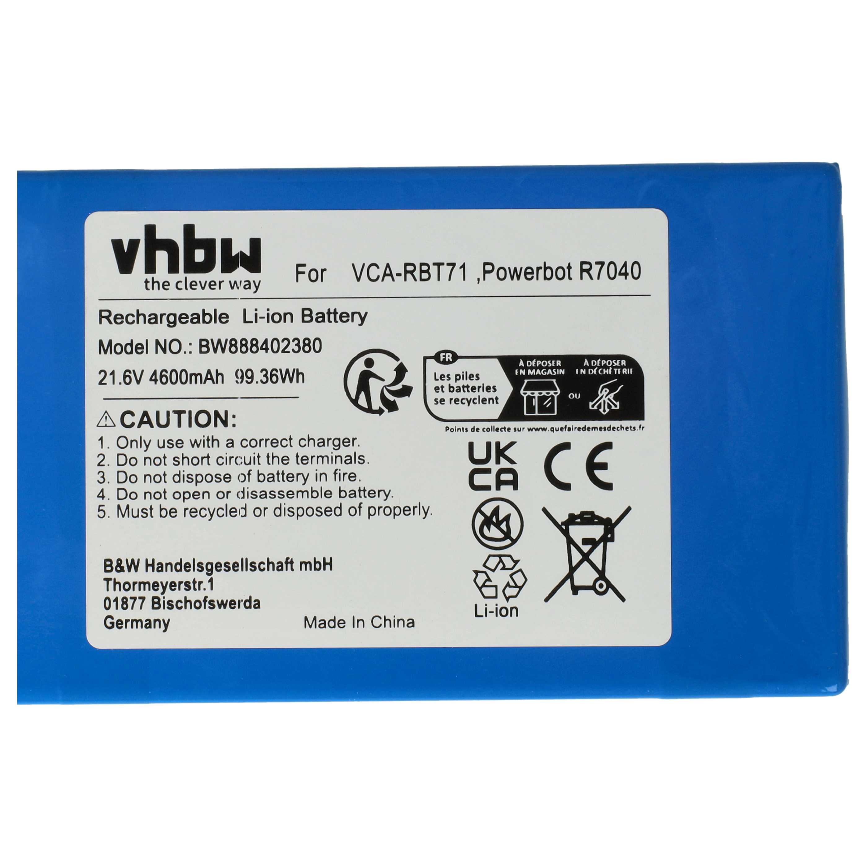 Akku als Ersatz für Samsung DJ96-00202A, DJ96-00193C, VCA-RBT71 für Samsung - 4600mAh 21,6V Li-Ion