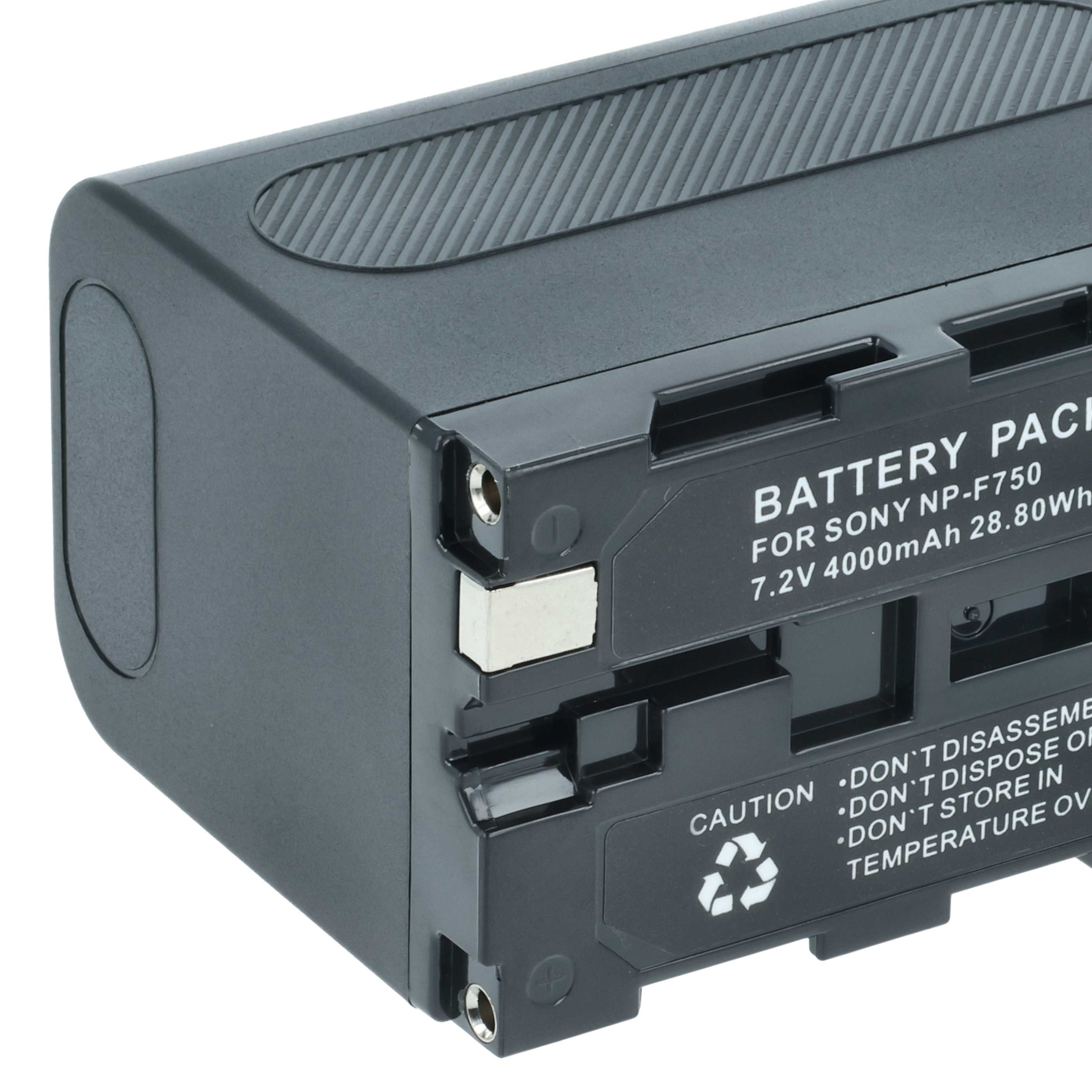 Battery replaces Sony NP-F950, NP-F930/B, NP-F950/B, NP-F930, NP-F750, NP-F960 - 4000mAh, 7.4V, Li-Ion