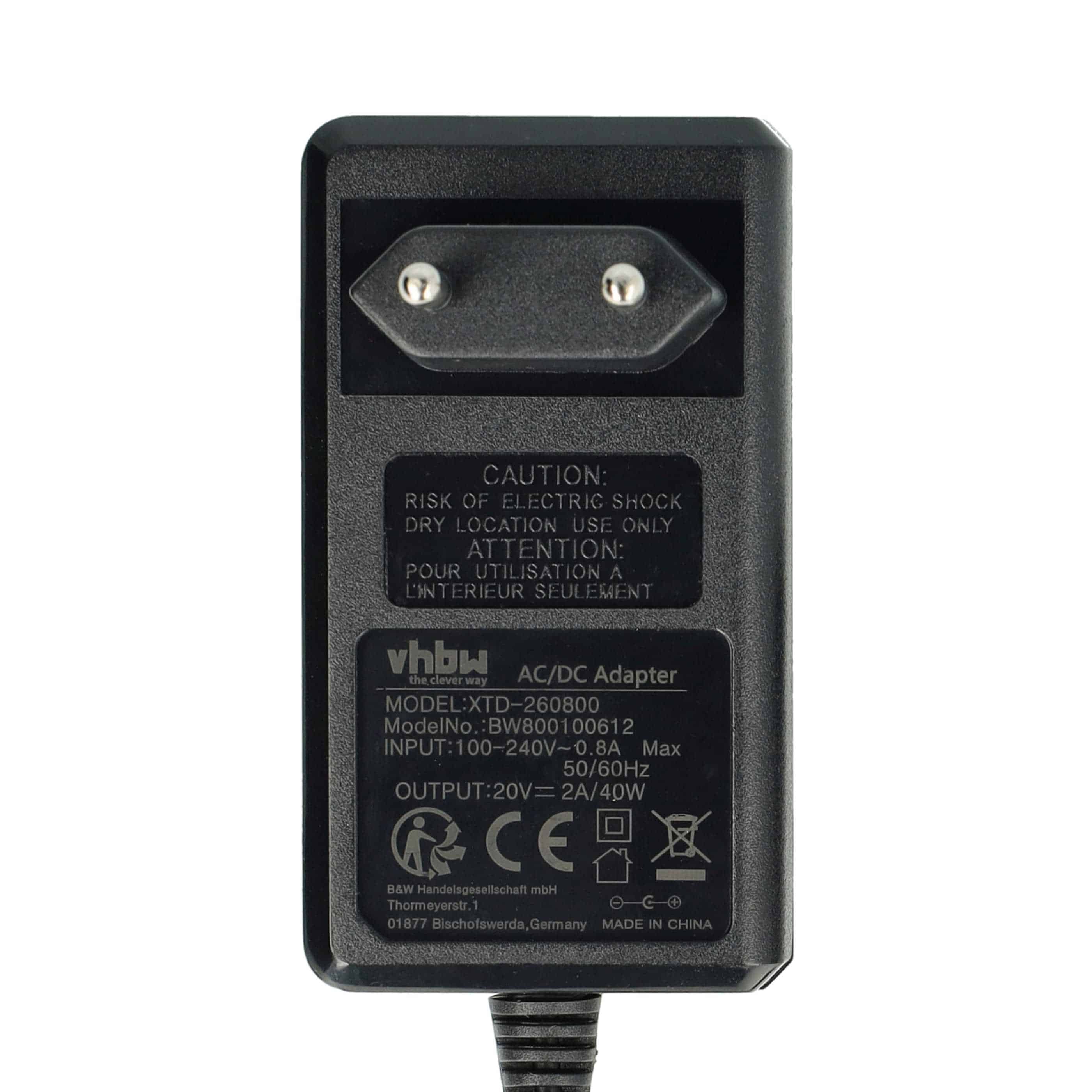 Mains Power Adapter replaces Medion 45K2200 for MedionNotebook, 40 W