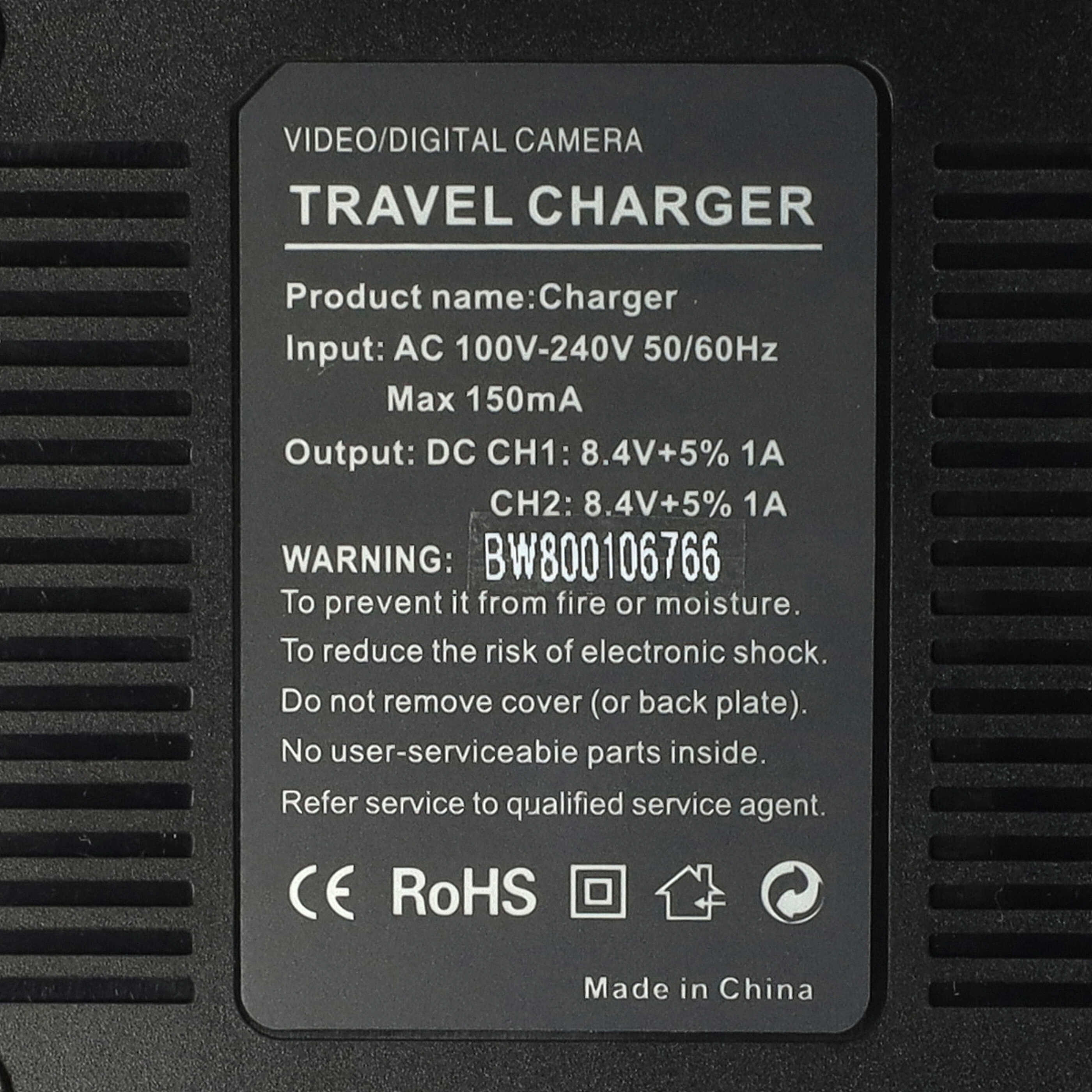 Caricabatterie per fotocamera - 0.5 / 0.9A 4.2/8.4V 114,5cm