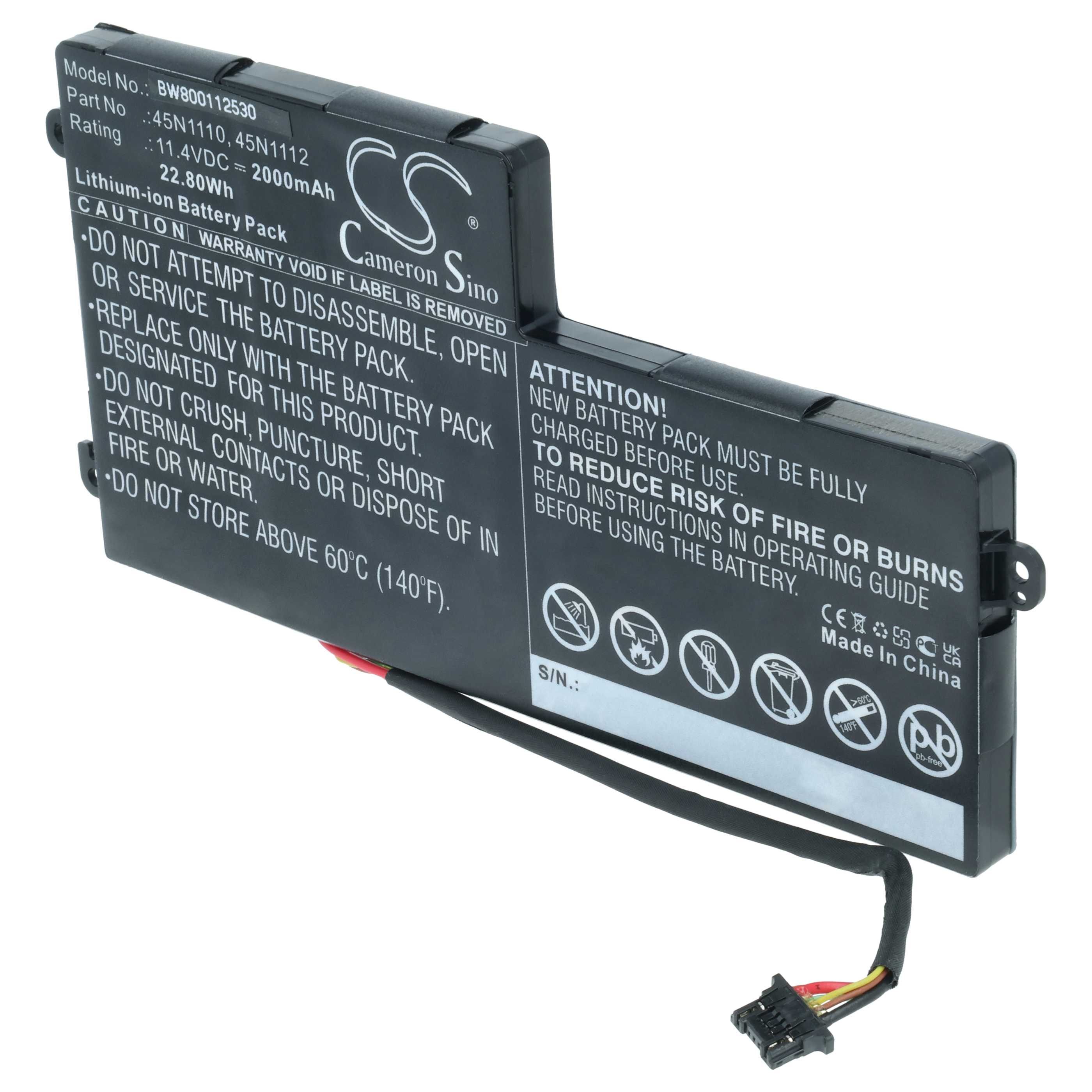 Akumulator do laptopa zamiennik Lenovo 45N1113, 45N1110, 45N1112 - 2000 mAh 11,4 V Li-Ion