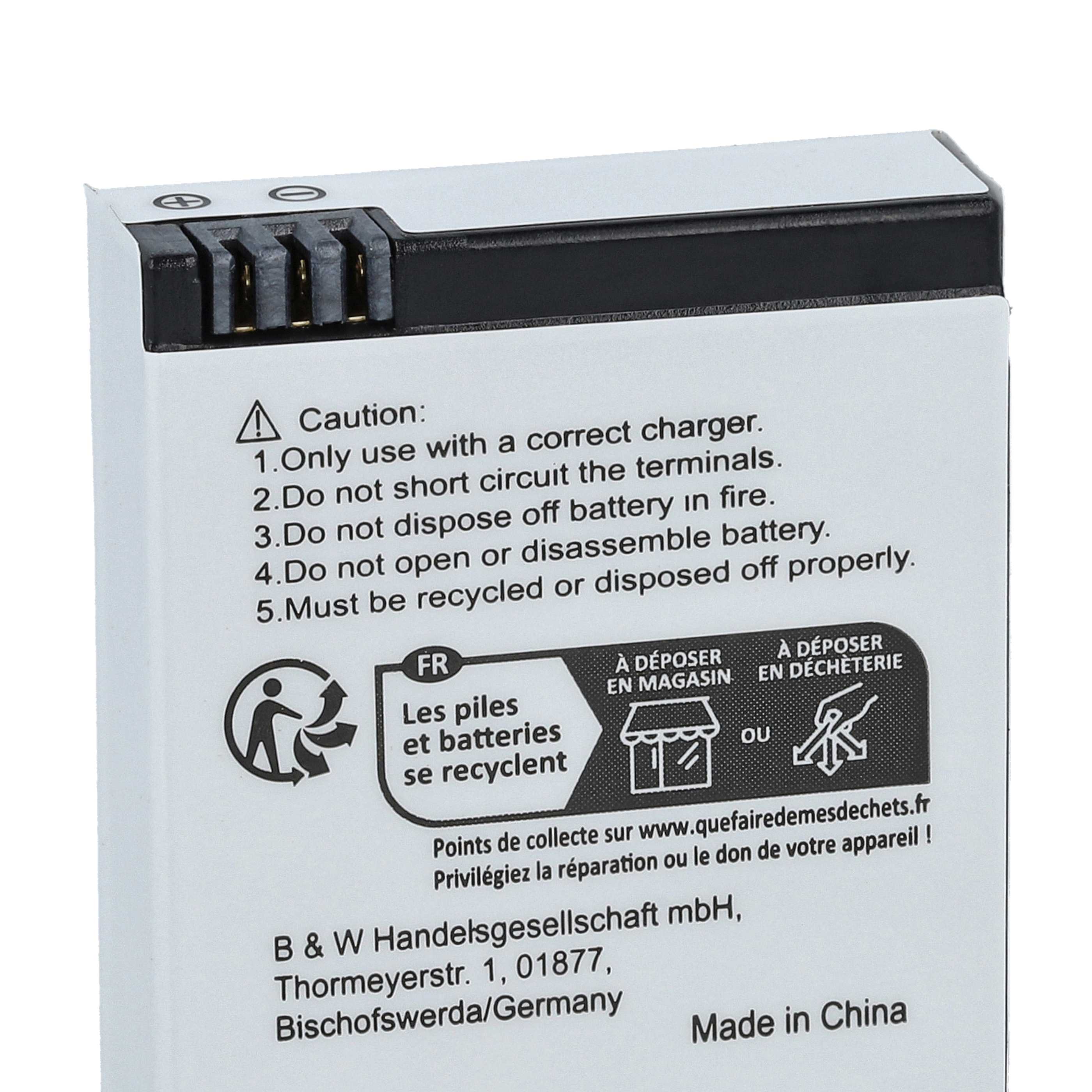 Videocamera 2x Battery replaces SJCam SJ7B - 910 mAh 3.8 V Li-Ion