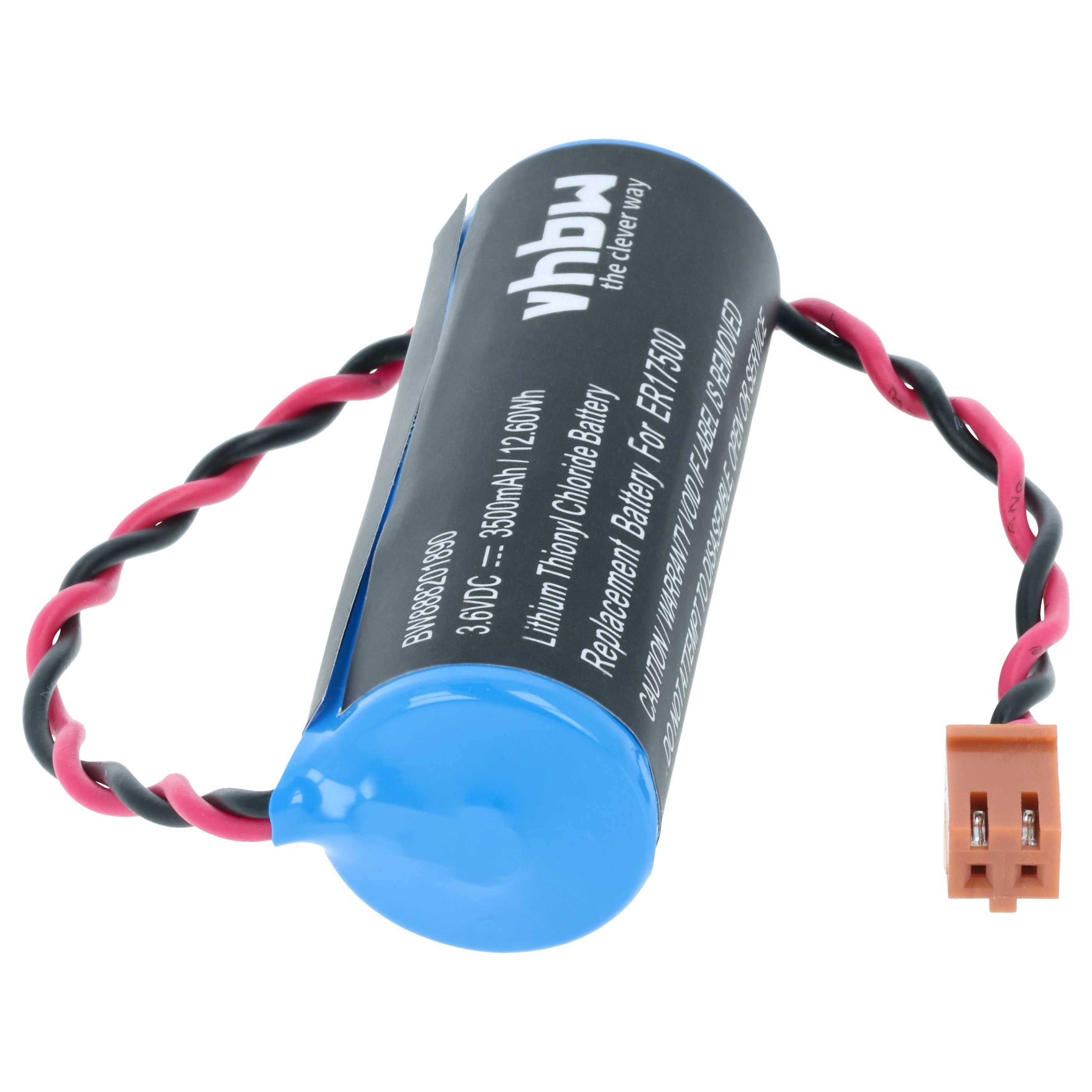 2x Batería reemplaza Omron CS1W-BAT01 para controlador (3500 mAh, 3,6 V, Li-SOCl2)